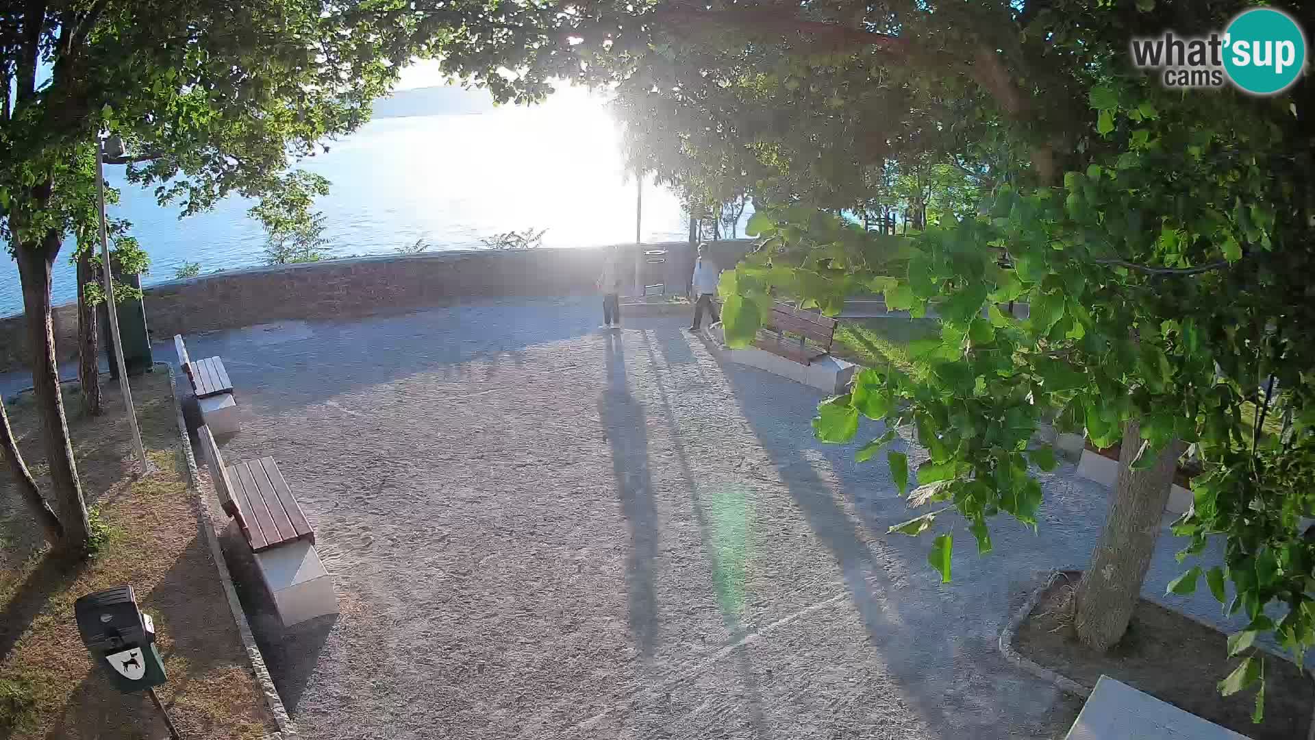 Senj Live Webcam – Schriftstellerpark und Velebit-Kanal
