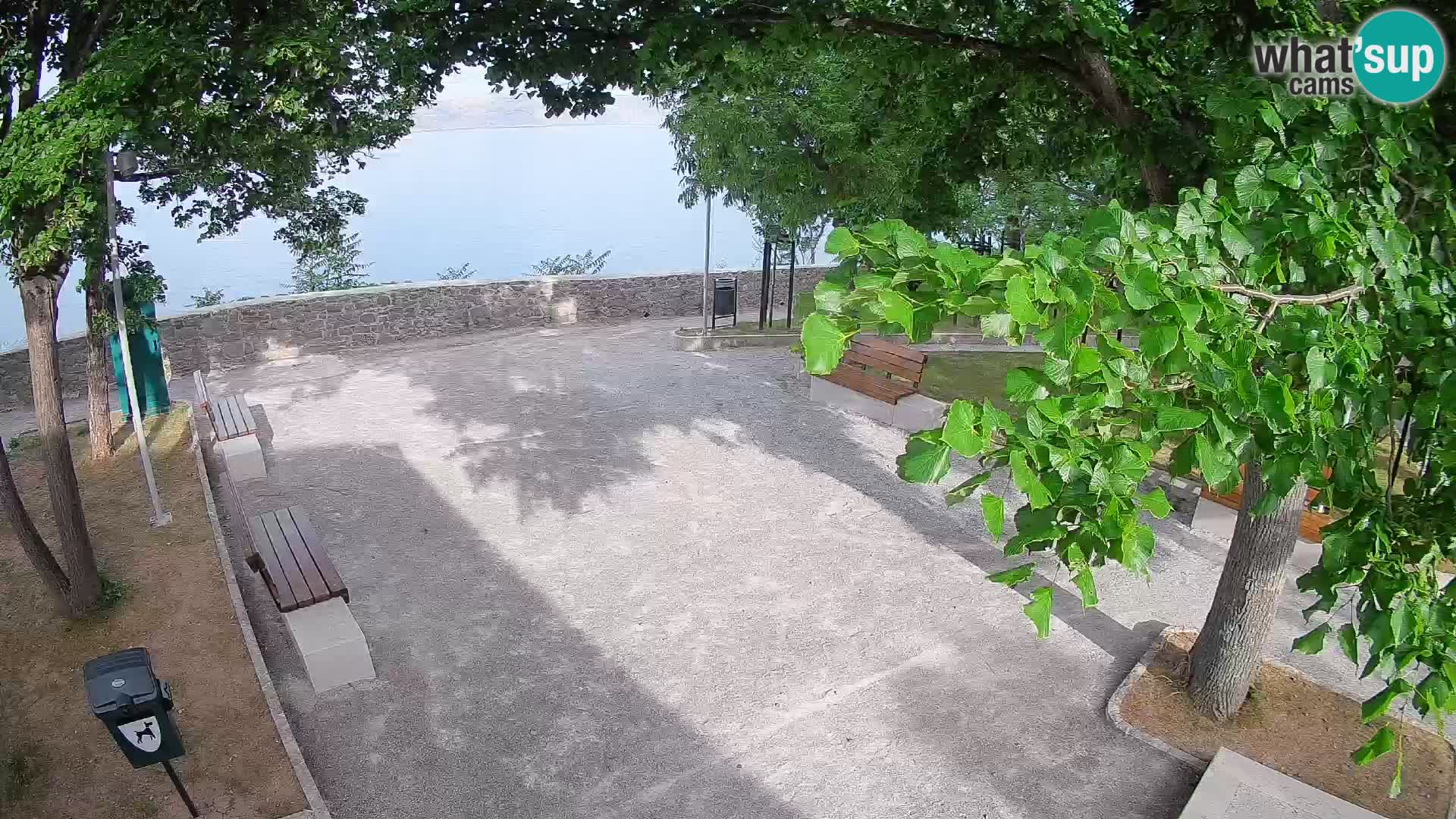 Senj Live Cam – Writers’ Park and the Velebit Channel