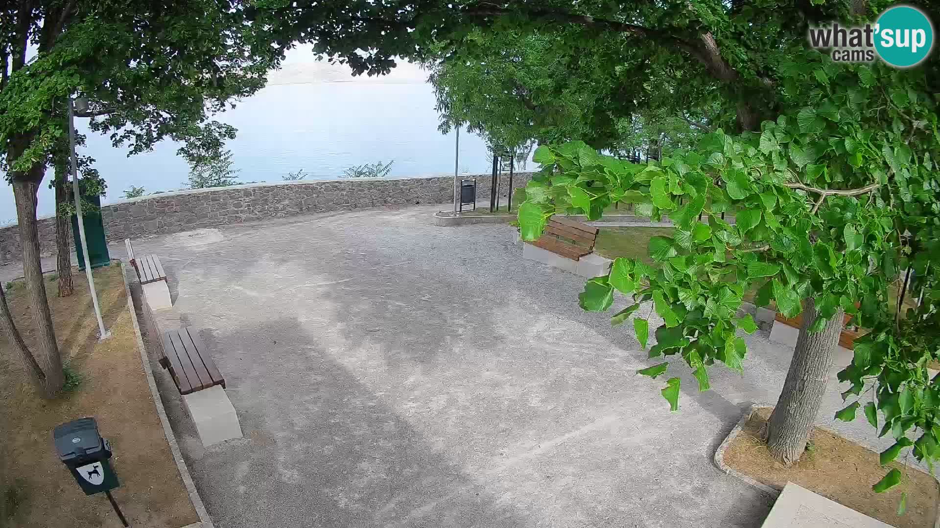 Senj Live Webcam – Schriftstellerpark und Velebit-Kanal