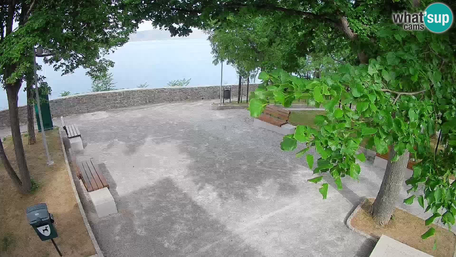 Senj Live Webcam – Schriftstellerpark und Velebit-Kanal