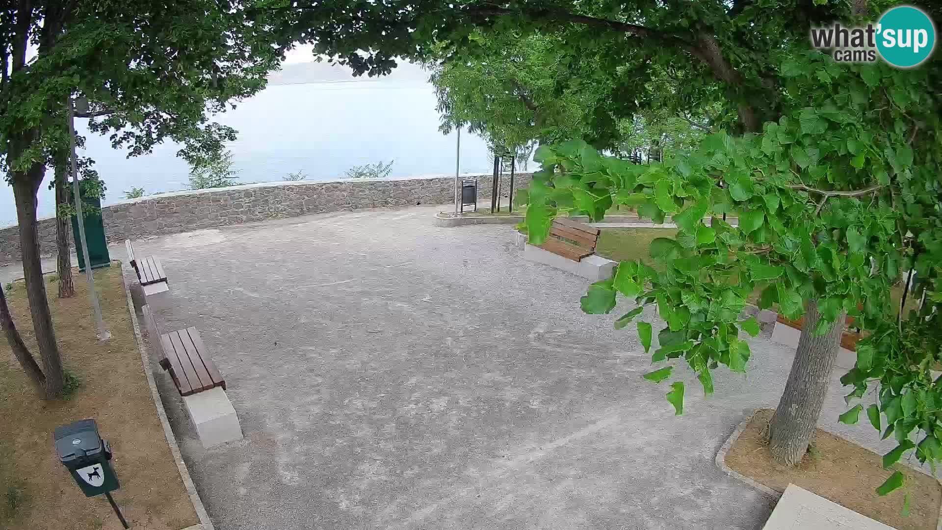 Senj Live Cam – Writers’ Park and the Velebit Channel