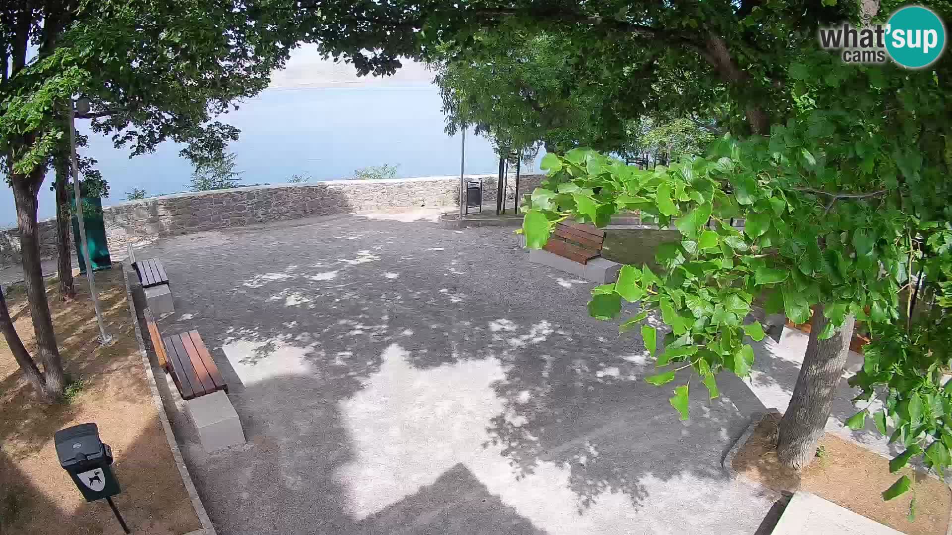 Senj Live Cam – Writers’ Park and the Velebit Channel
