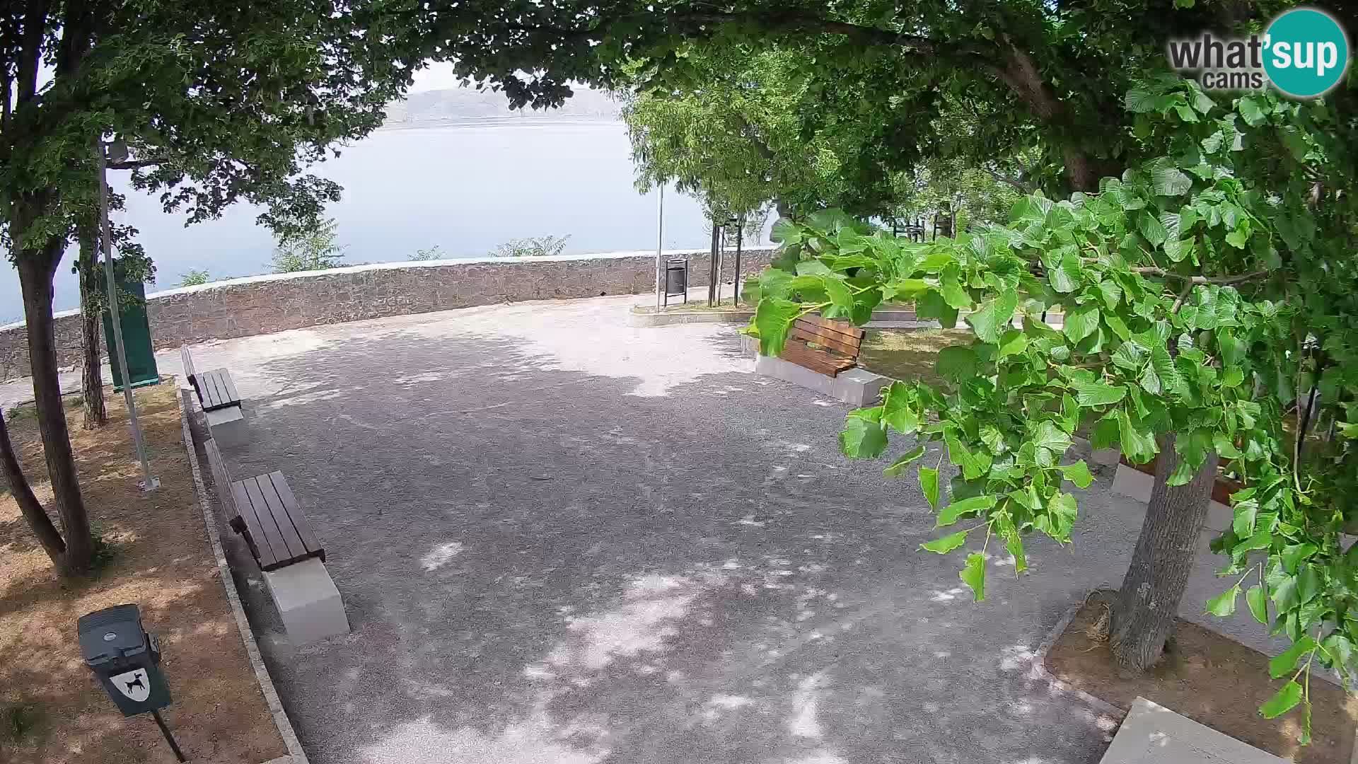 Senj Live Cam – Writers’ Park and the Velebit Channel