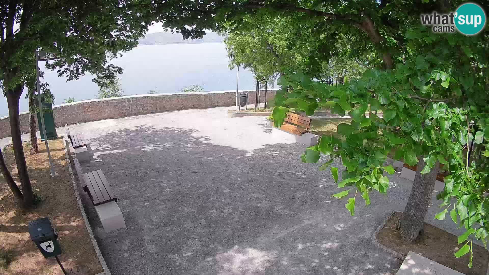 Senj Live Webcam – Schriftstellerpark und Velebit-Kanal