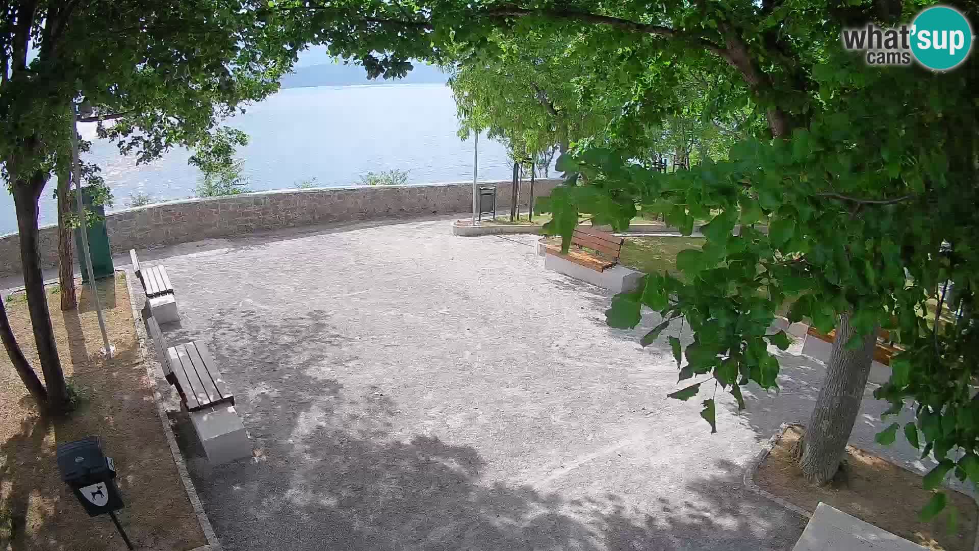 Senj Live Cam – Writers’ Park and the Velebit Channel