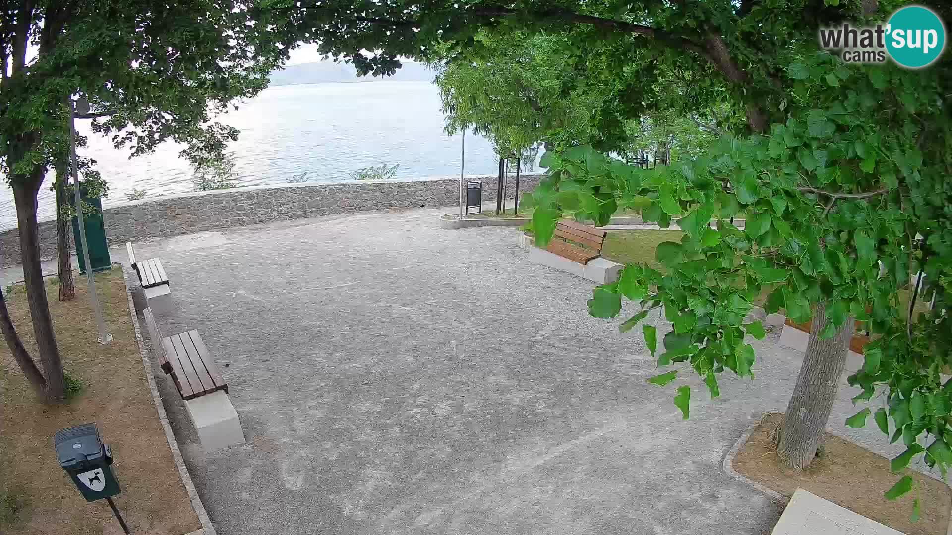 Senj Live Webcam – Schriftstellerpark und Velebit-Kanal