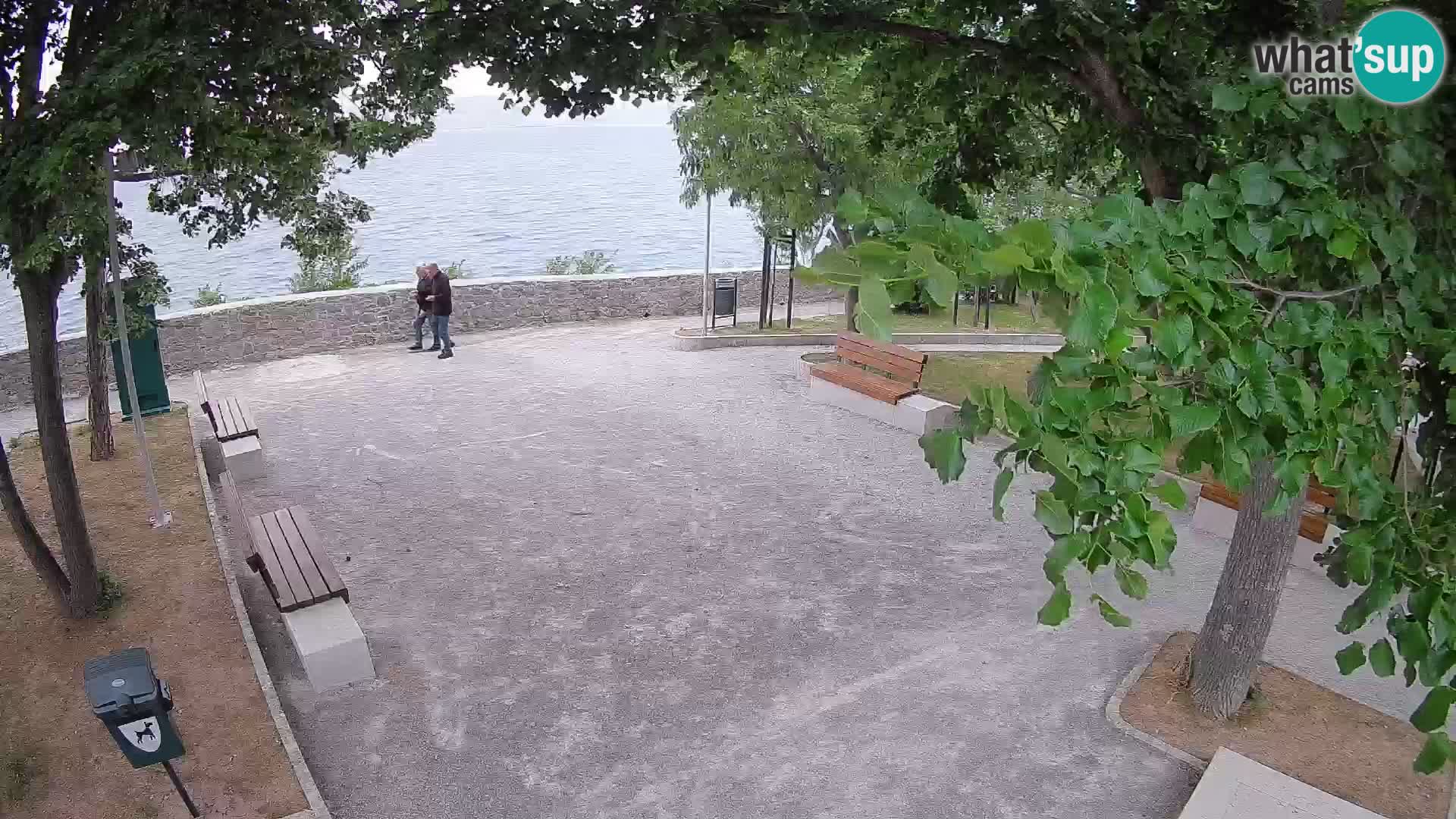 Senj Live Webcam – Schriftstellerpark und Velebit-Kanal