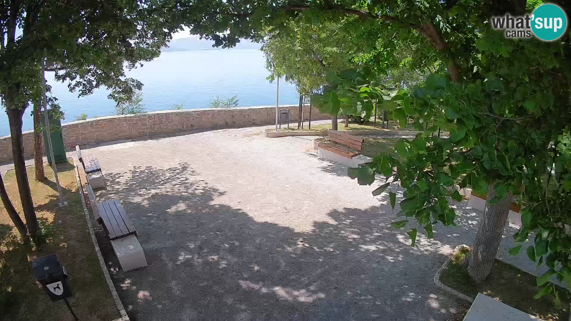 Senj Live Cam – Writers’ Park and the Velebit Channel