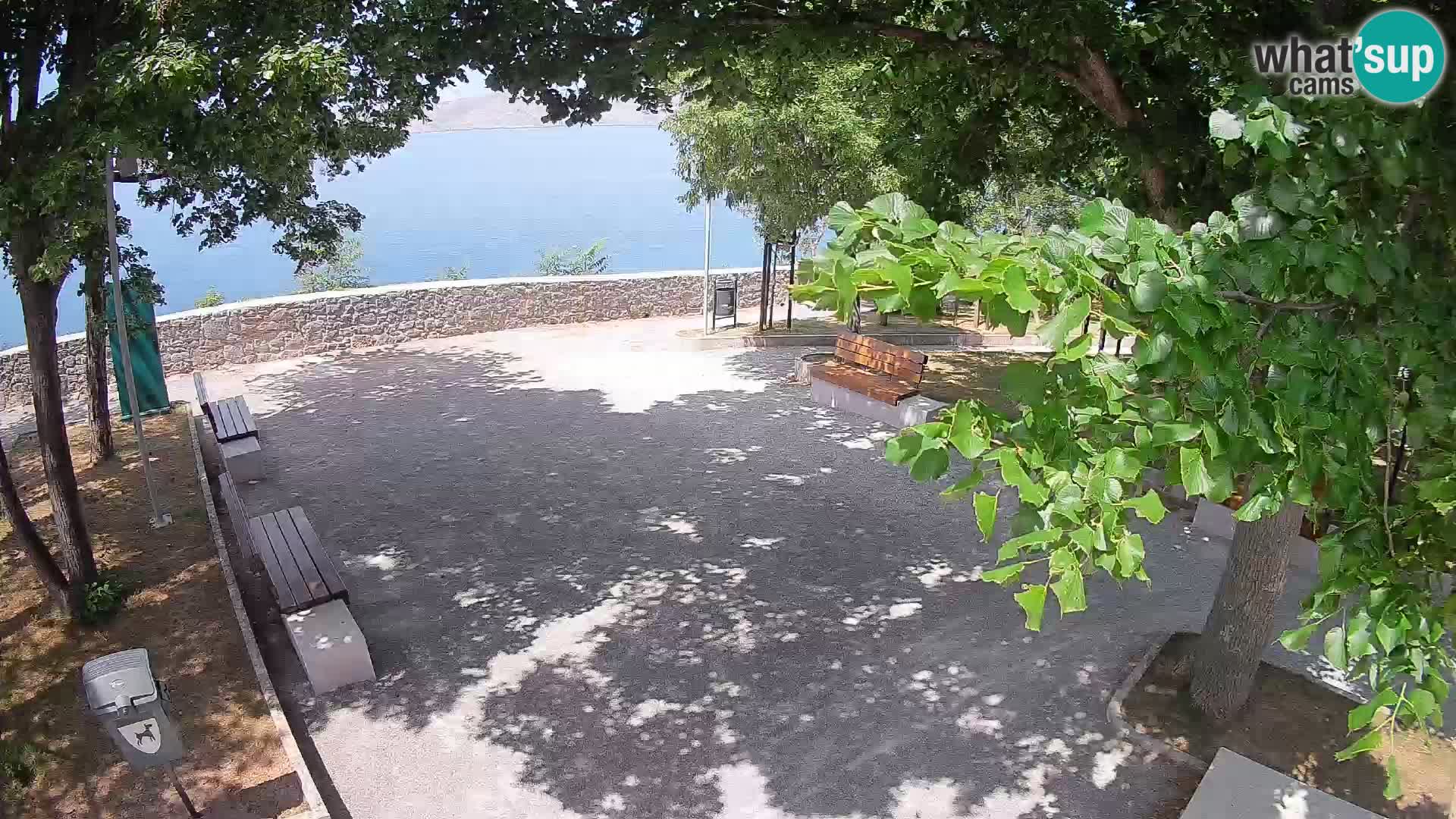 Senj Live Webcam – Schriftstellerpark und Velebit-Kanal