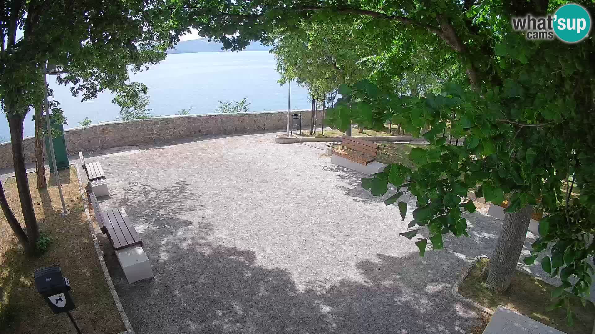 Senj Live Cam – Writers’ Park and the Velebit Channel