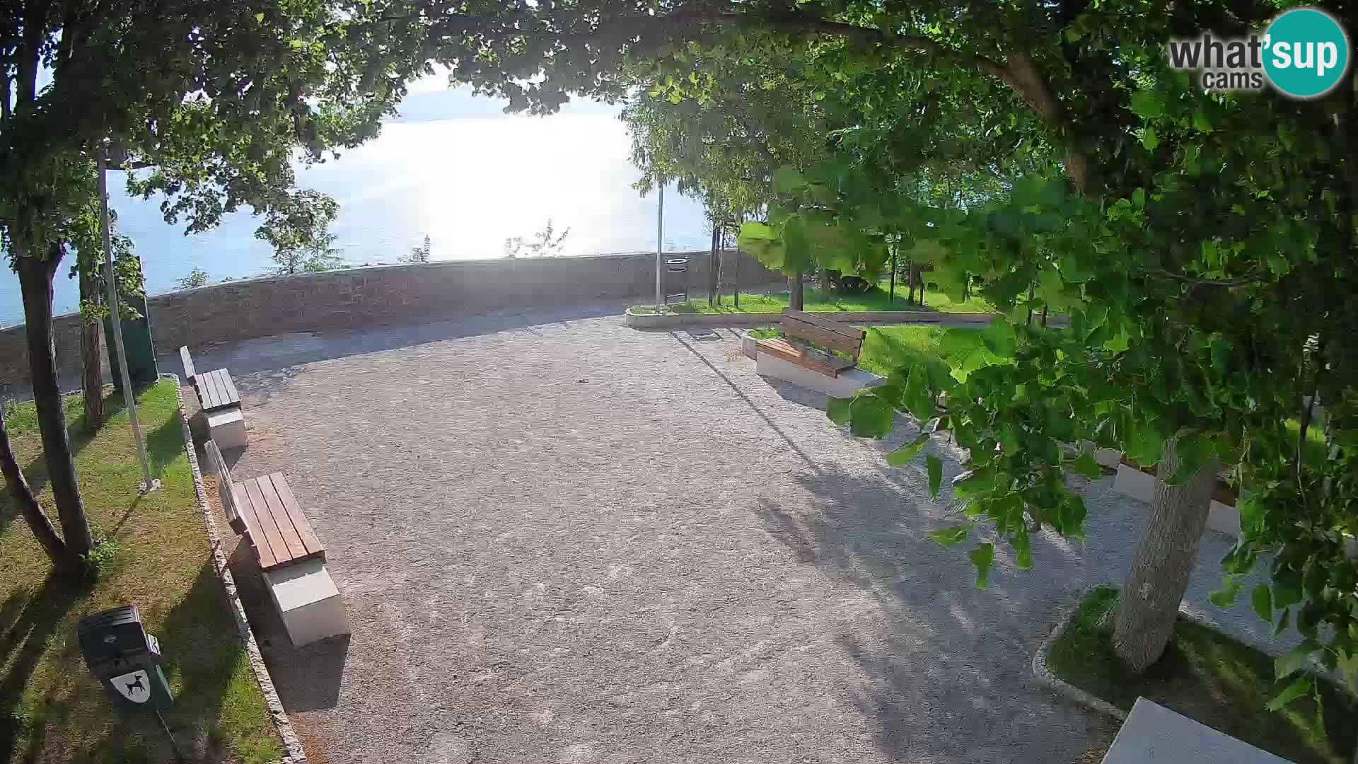 Senj Live Webcam – Schriftstellerpark und Velebit-Kanal