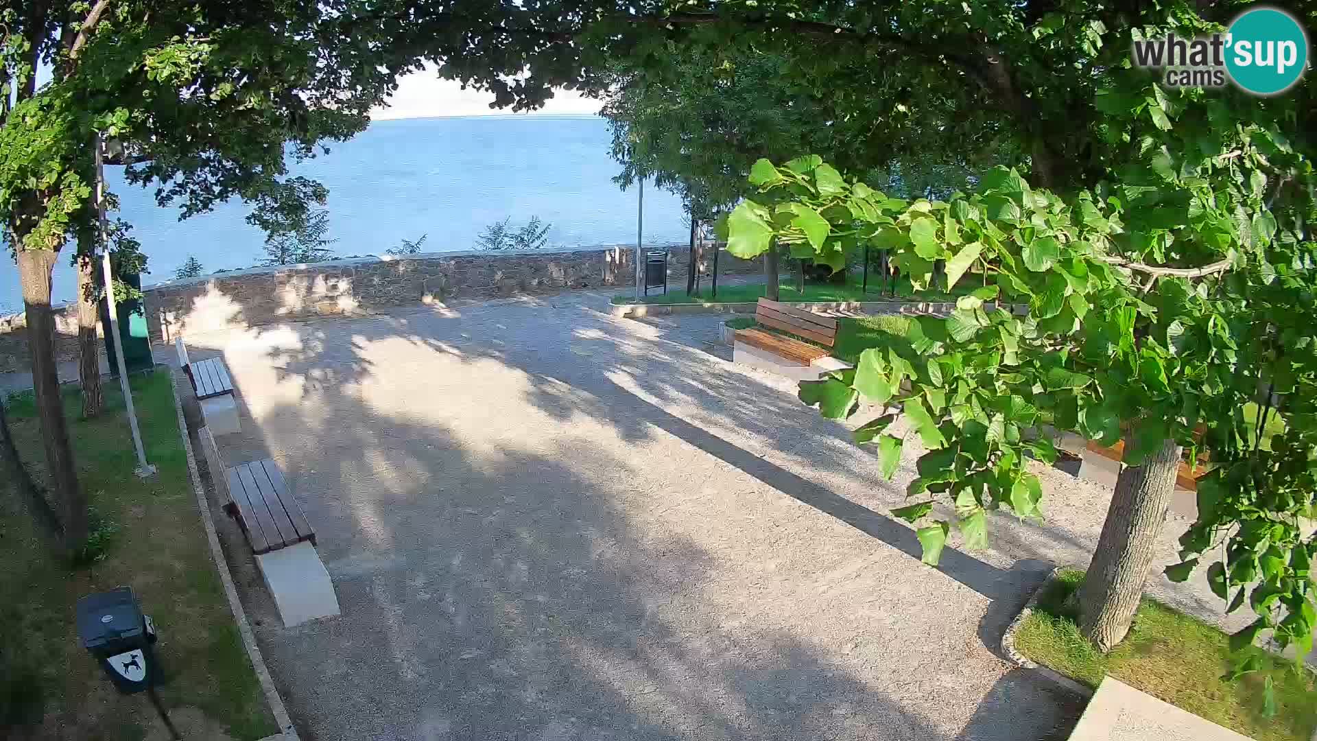 Senj Live Cam – Writers’ Park and the Velebit Channel