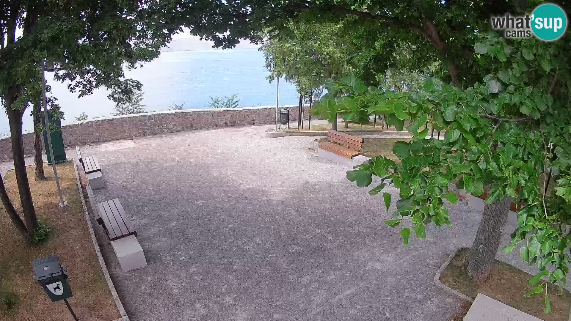 Senj Live Cam – Writers’ Park and the Velebit Channel
