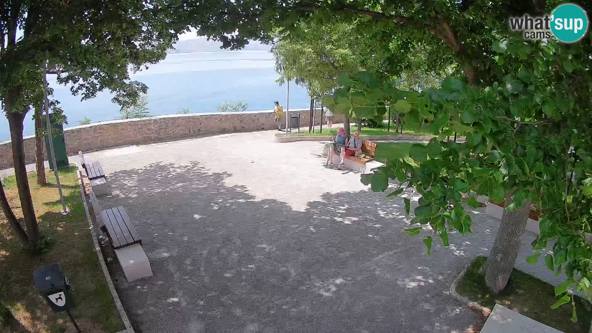 Senj Live Cam – Writers’ Park and the Velebit Channel