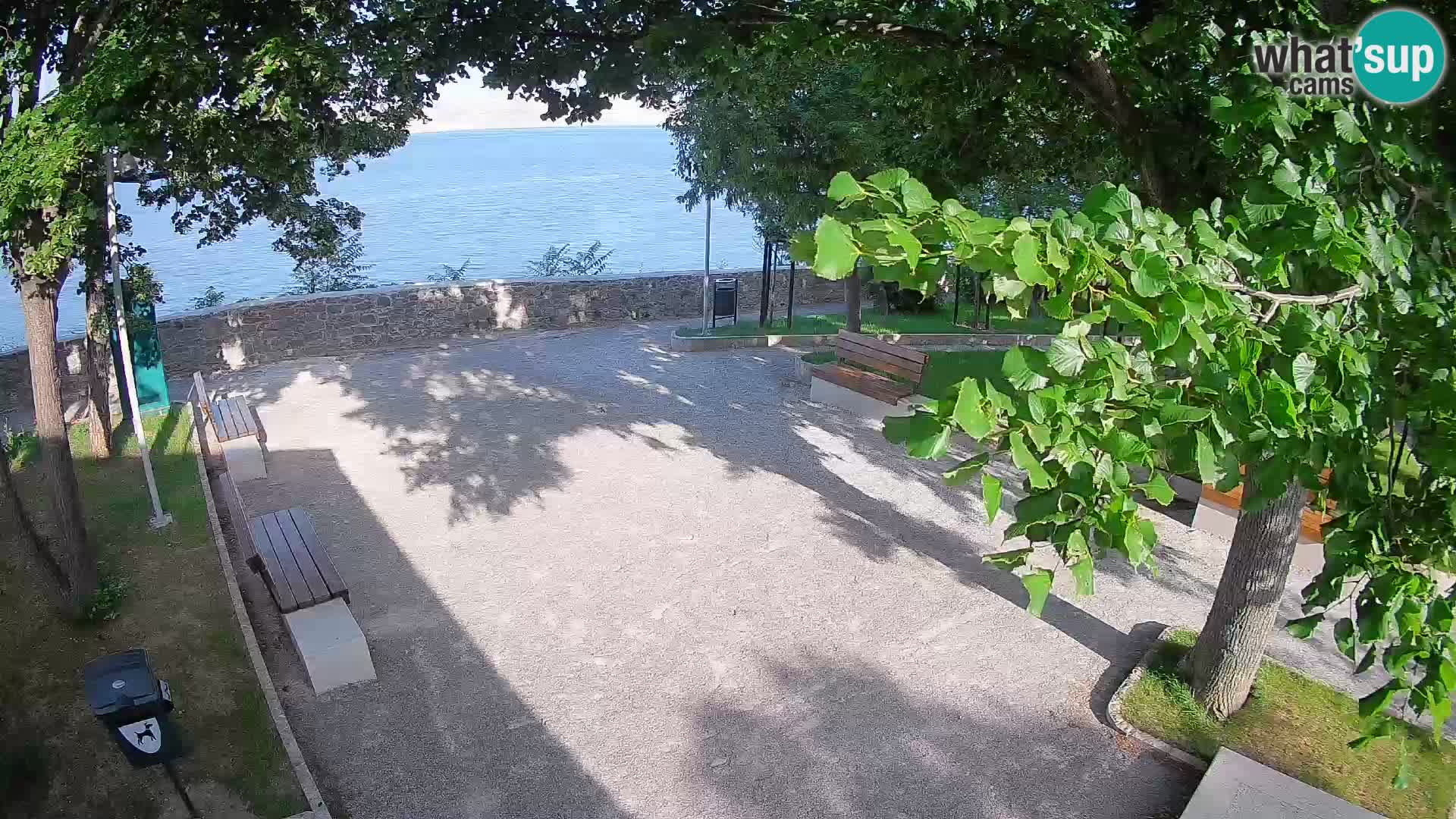 Senj Live Cam – Writers’ Park and the Velebit Channel