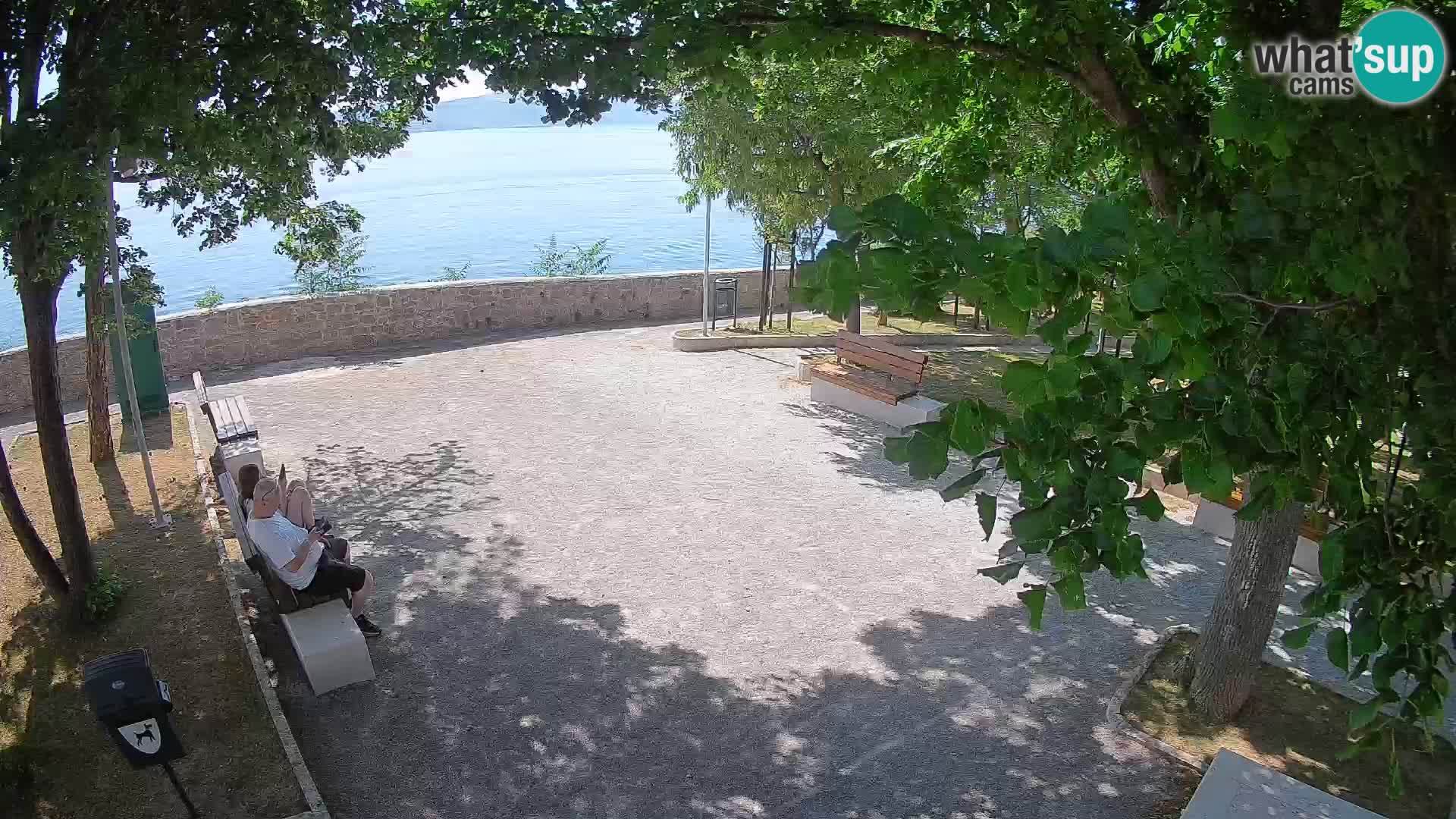 Webcam Senj en direct – Parc des Écrivains et canal du Velebit