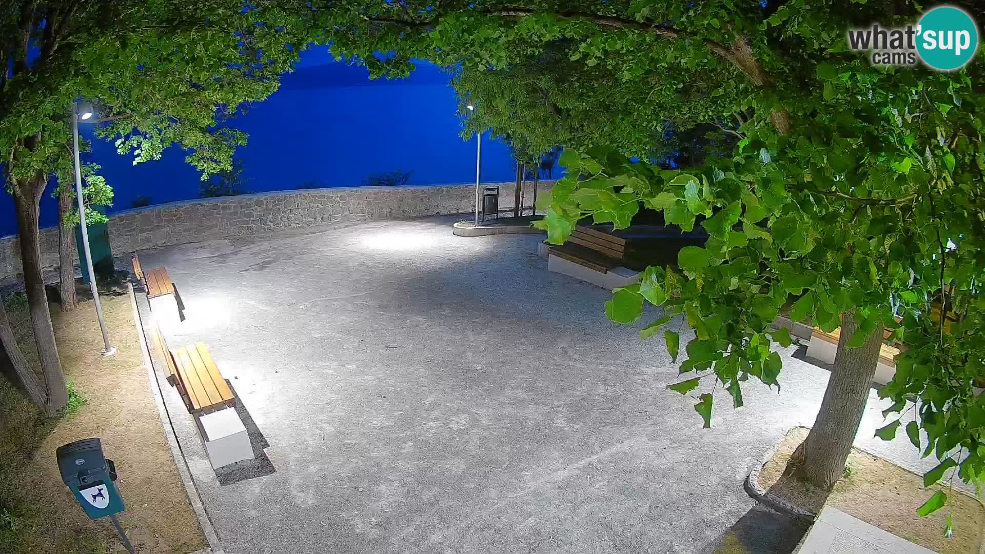 Senj Live Cam – Writers’ Park and the Velebit Channel