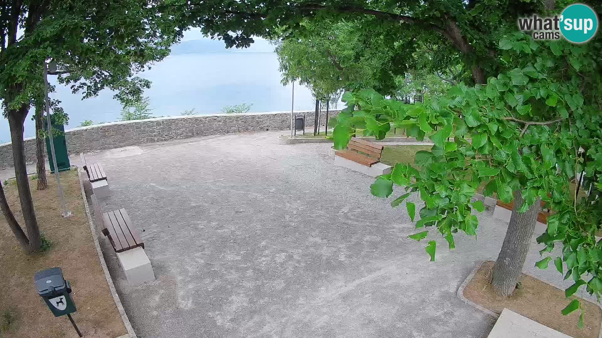Senj Live Cam – Writers’ Park and the Velebit Channel