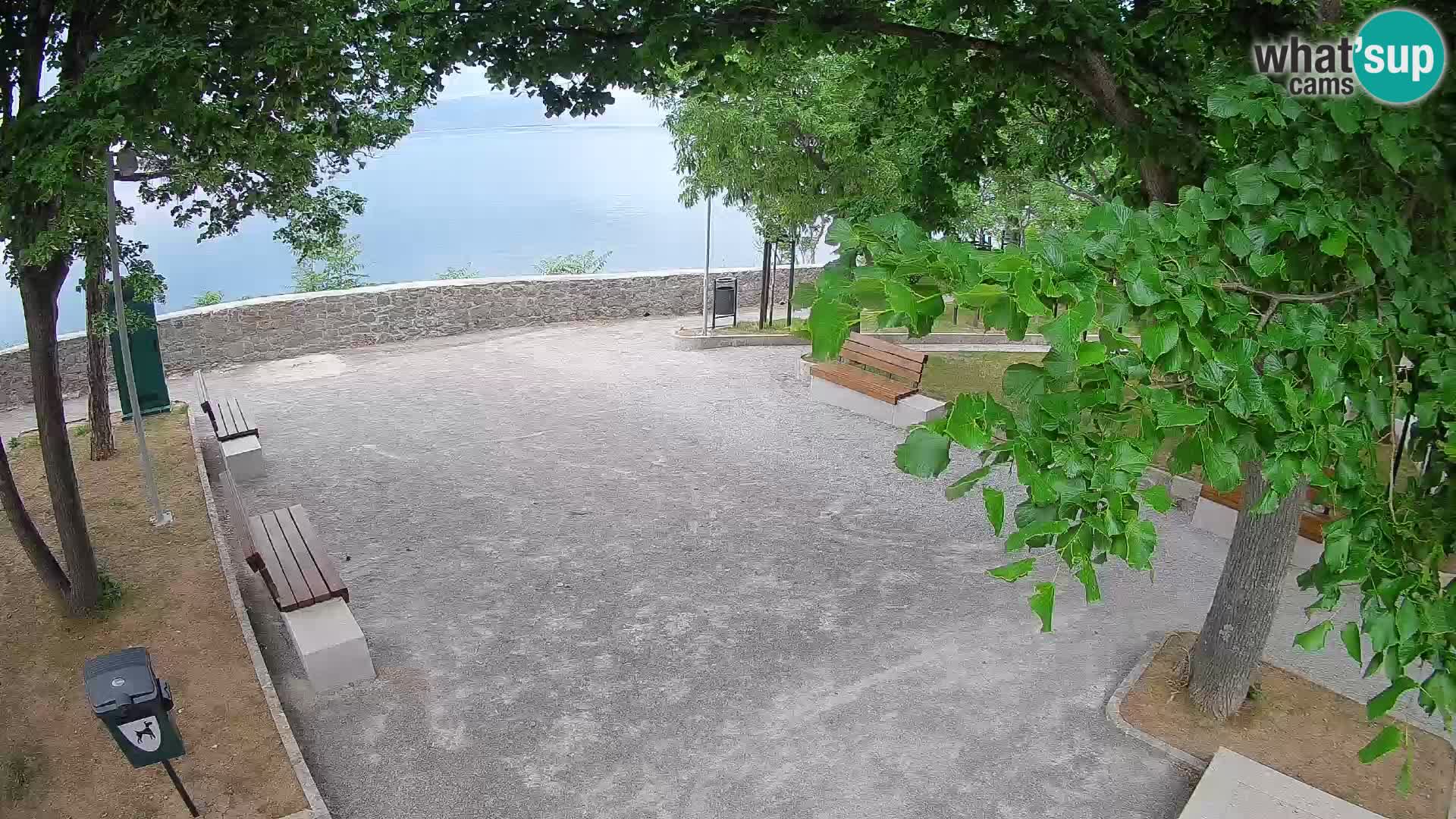 Senj Live Webcam – Schriftstellerpark und Velebit-Kanal