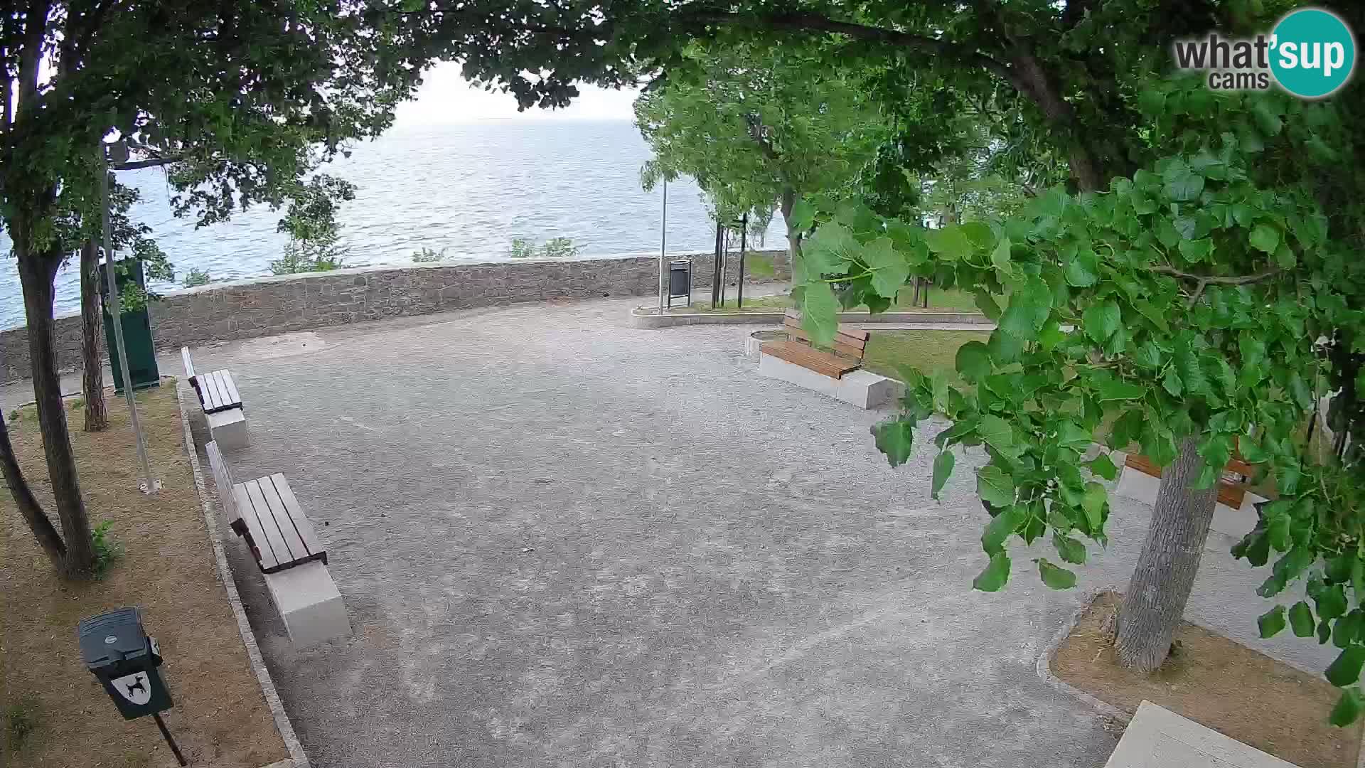 Senj Live Cam – Writers’ Park and the Velebit Channel