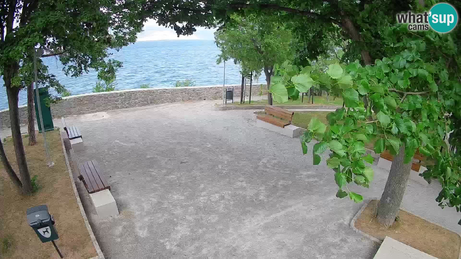 Senj Live Cam – Writers’ Park and the Velebit Channel