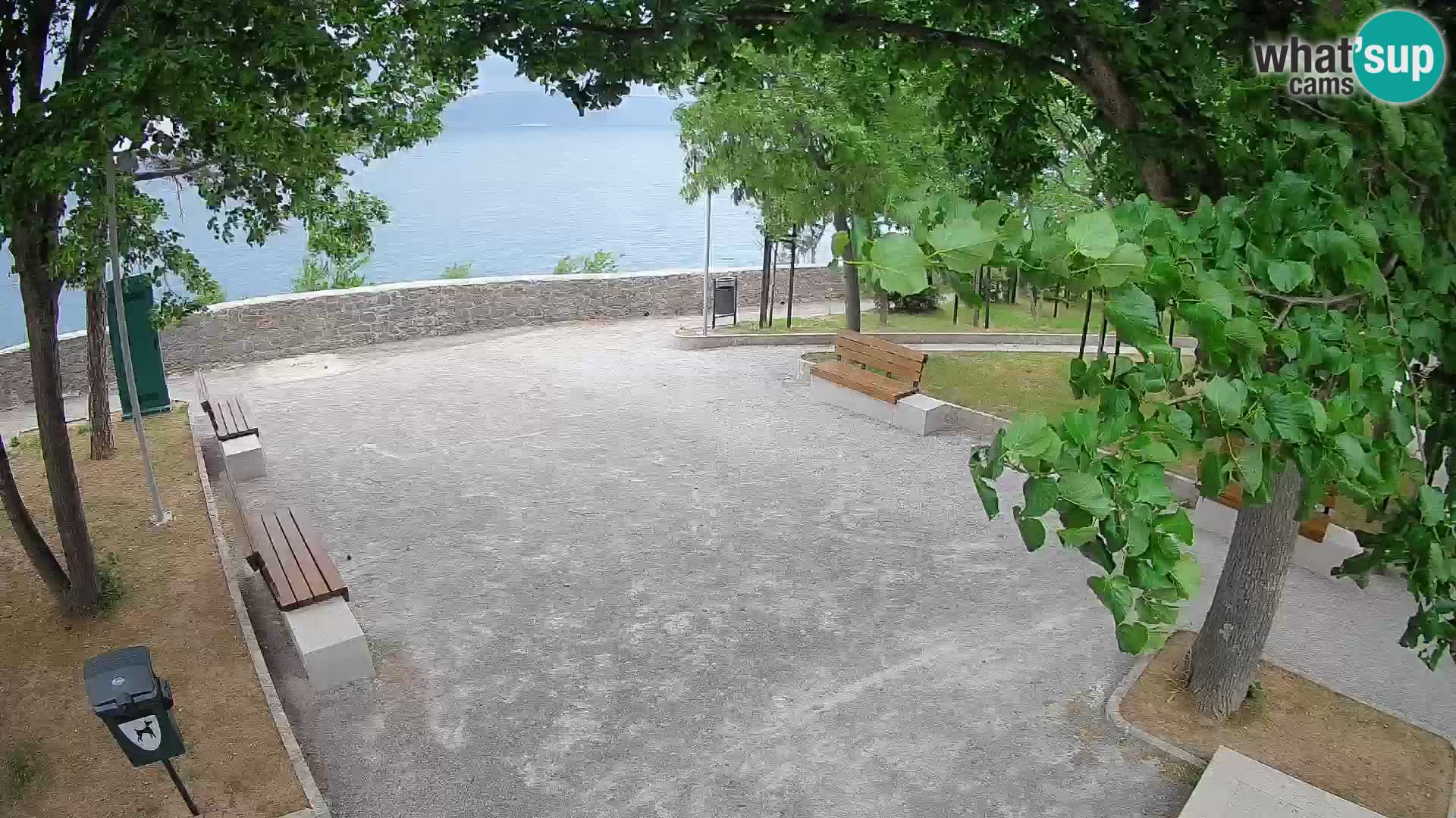Senj Live Cam – Writers’ Park and the Velebit Channel