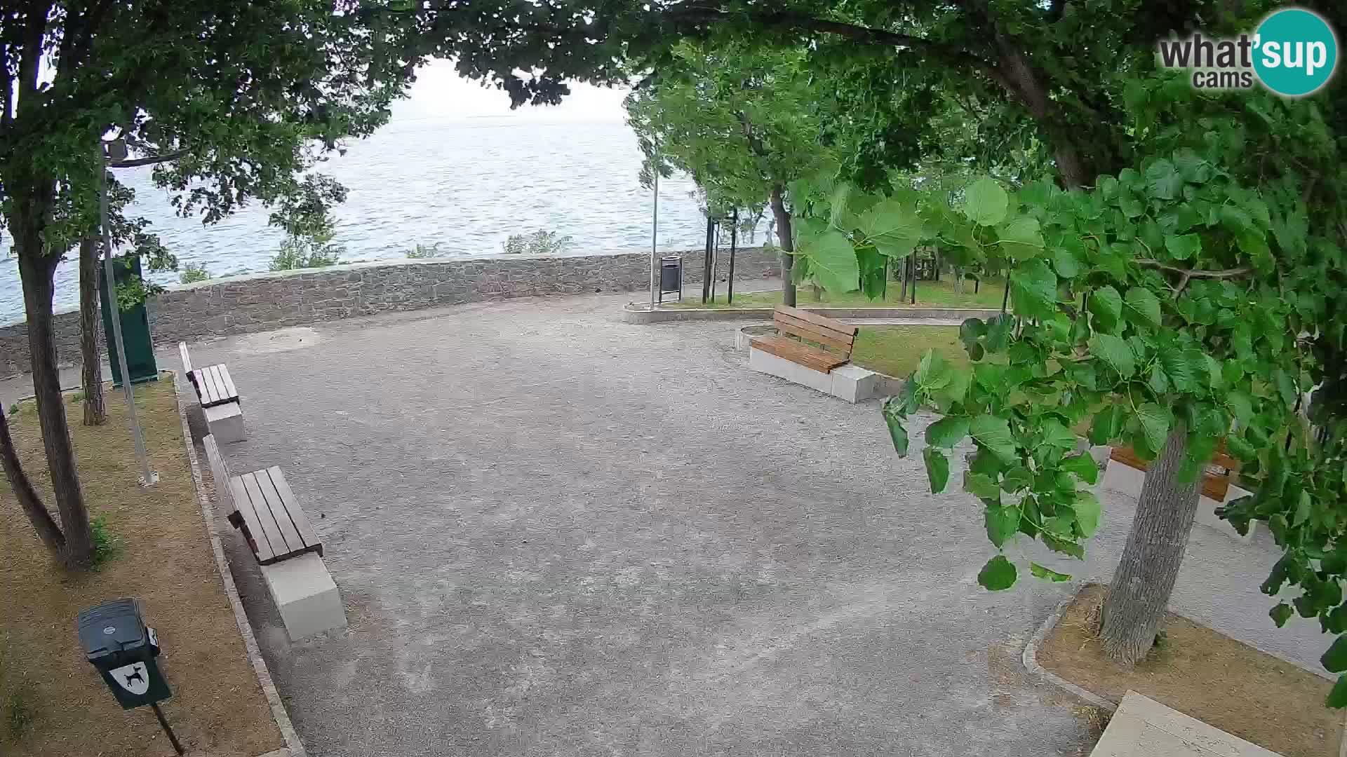 Senj Live Cam – Writers’ Park and the Velebit Channel