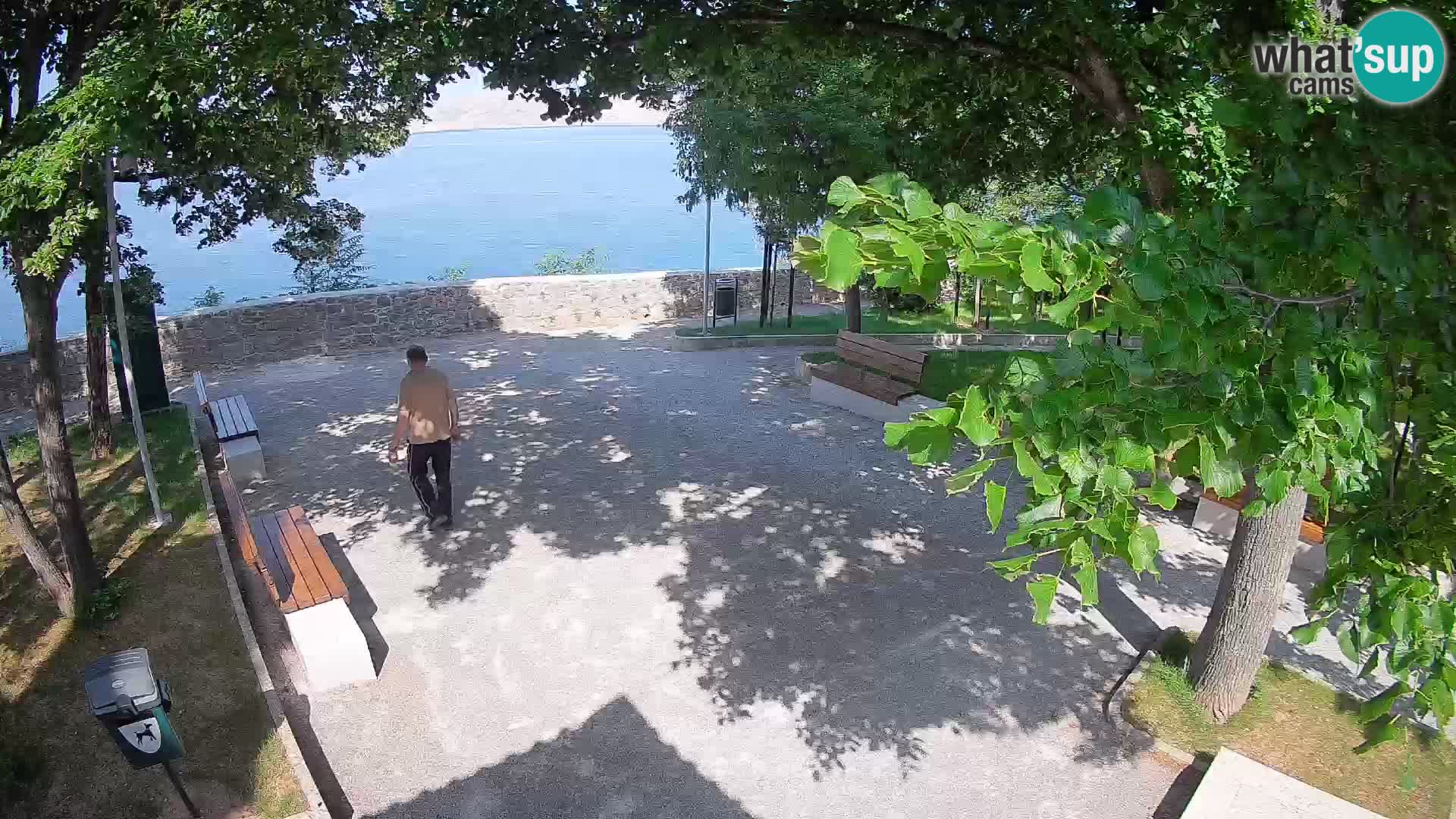 Senj Live Webcam – Schriftstellerpark und Velebit-Kanal