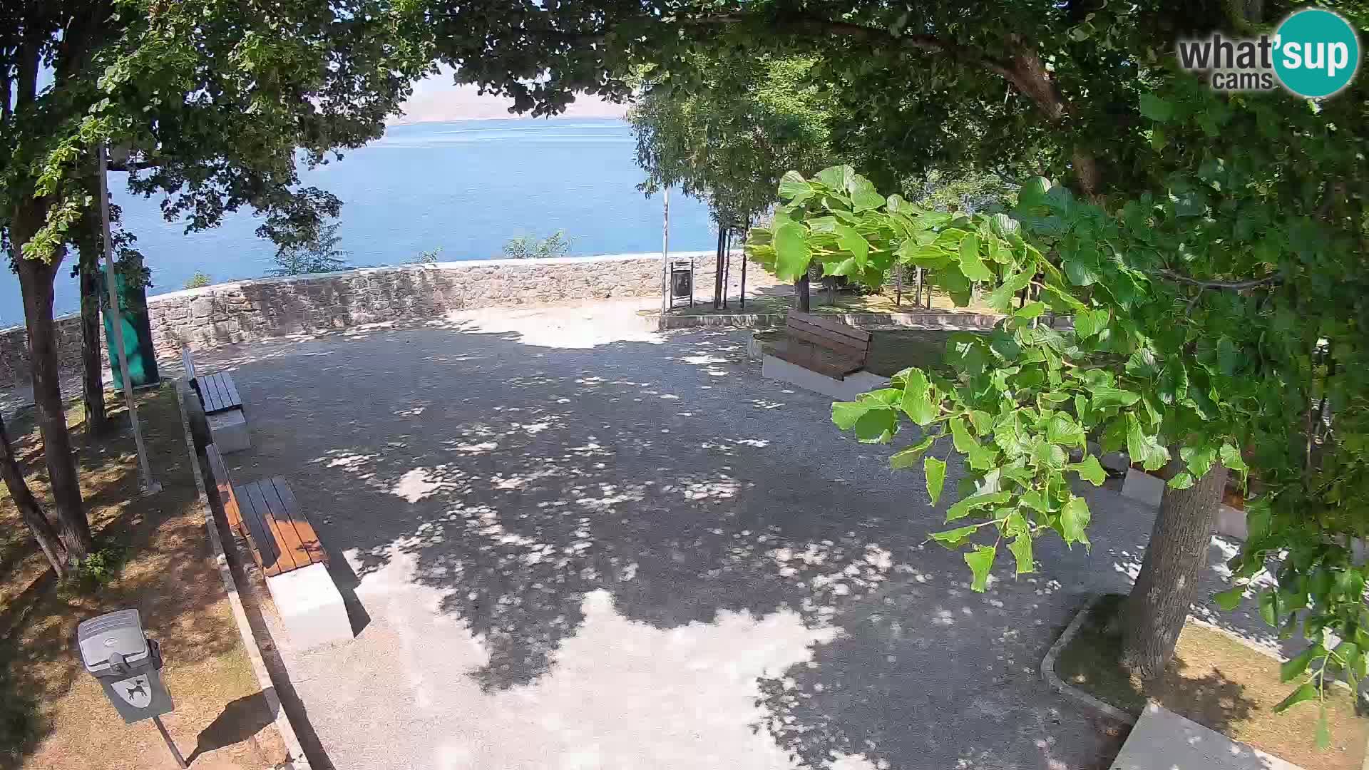 Senj Live Cam – Writers’ Park and the Velebit Channel