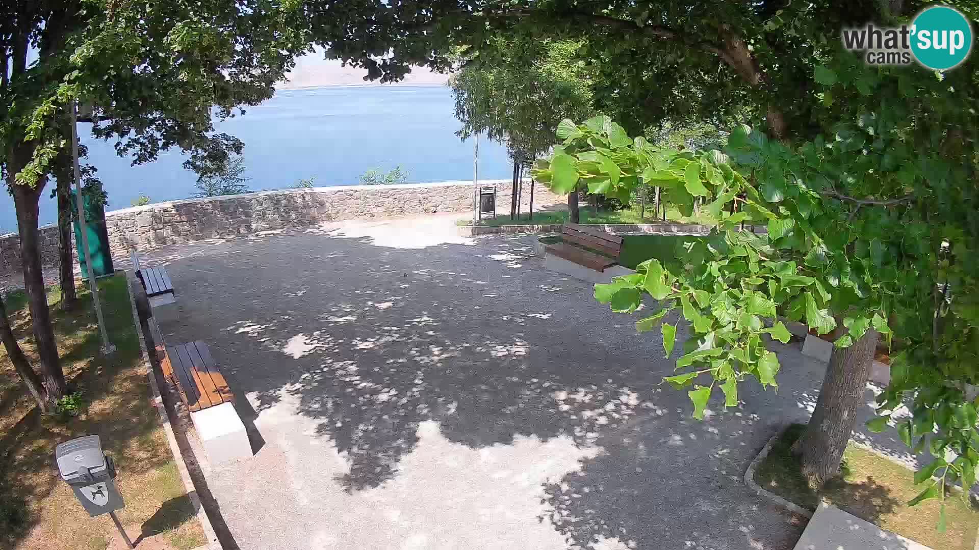 Senj Live Cam – Writers’ Park and the Velebit Channel