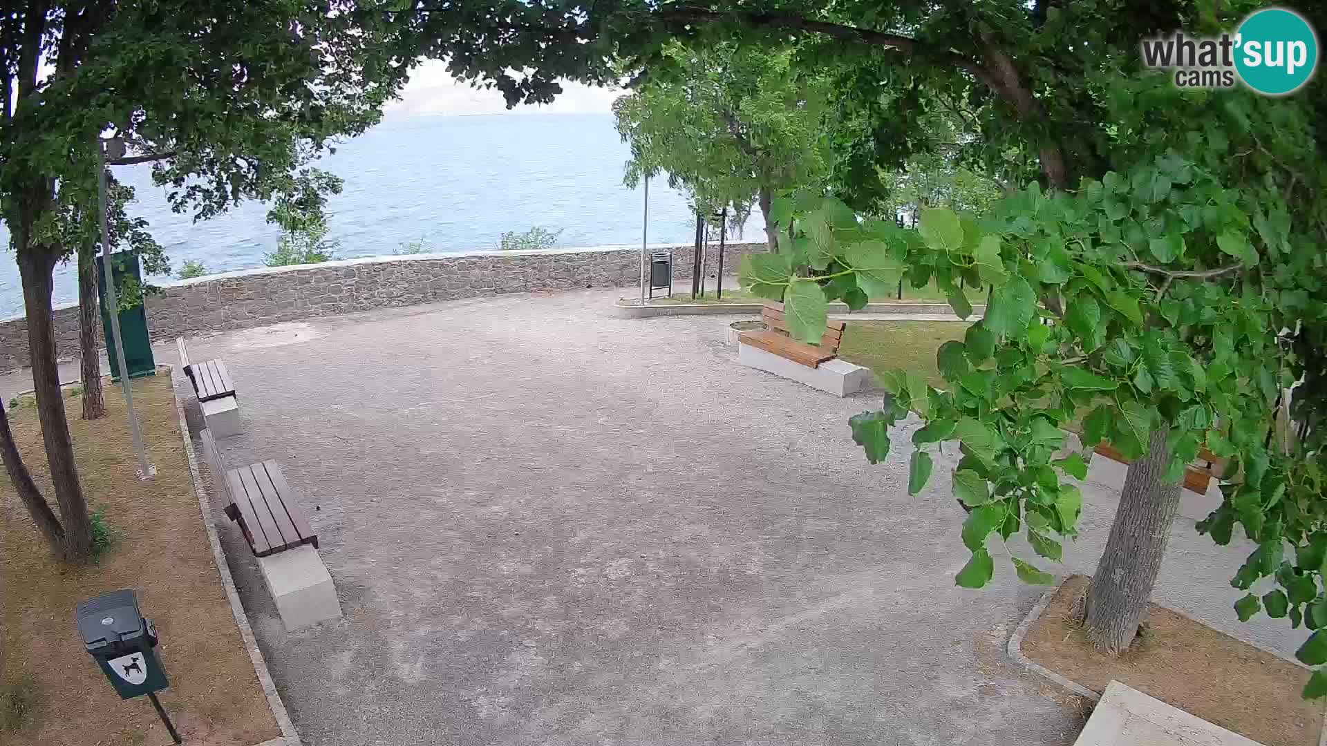 Senj Live Cam – Writers’ Park and the Velebit Channel