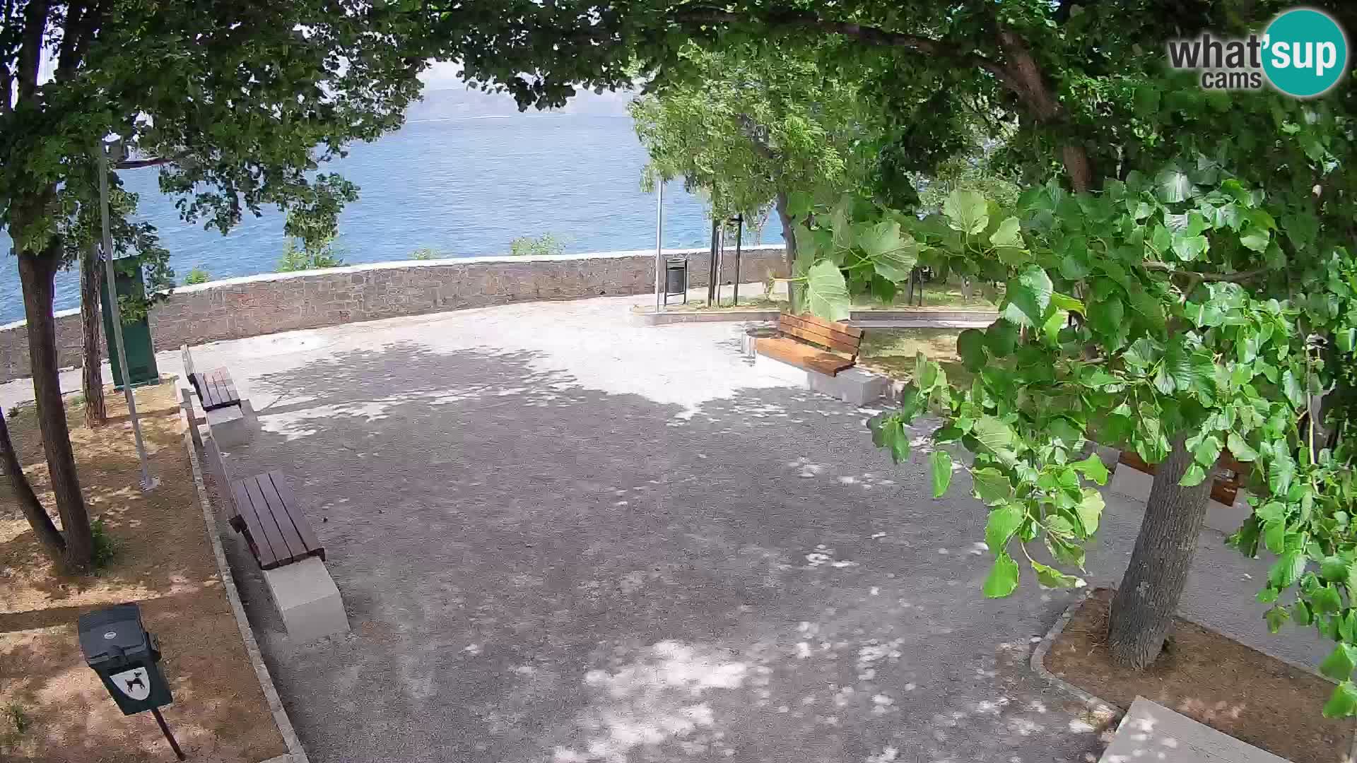 Senj Live Cam – Writers’ Park and the Velebit Channel