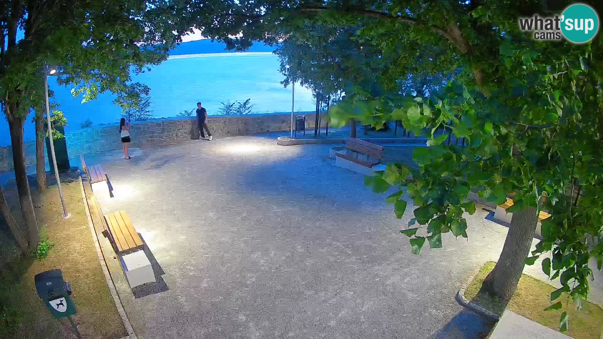 Senj Live Cam – Writers’ Park and the Velebit Channel