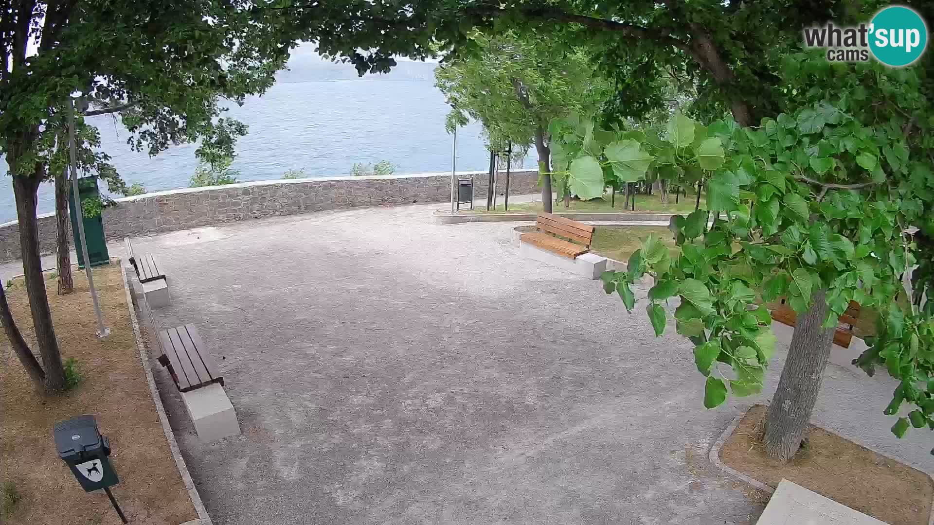 Senj Live Webcam – Schriftstellerpark und Velebit-Kanal