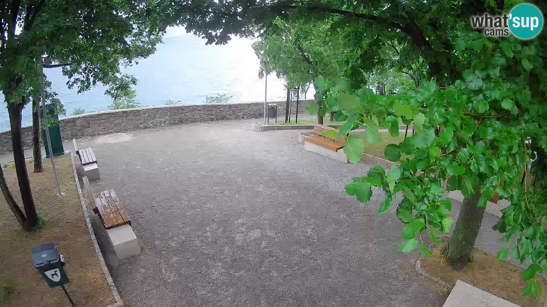 Senj Live Webcam – Schriftstellerpark und Velebit-Kanal