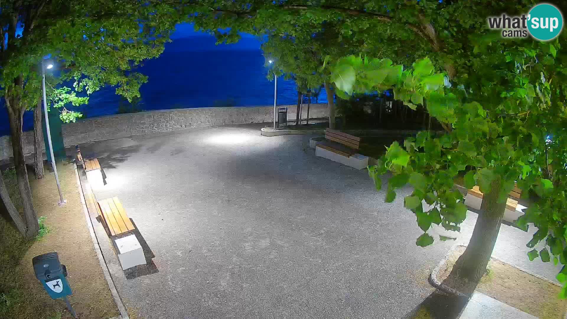 Senj Live Cam – Writers’ Park and the Velebit Channel