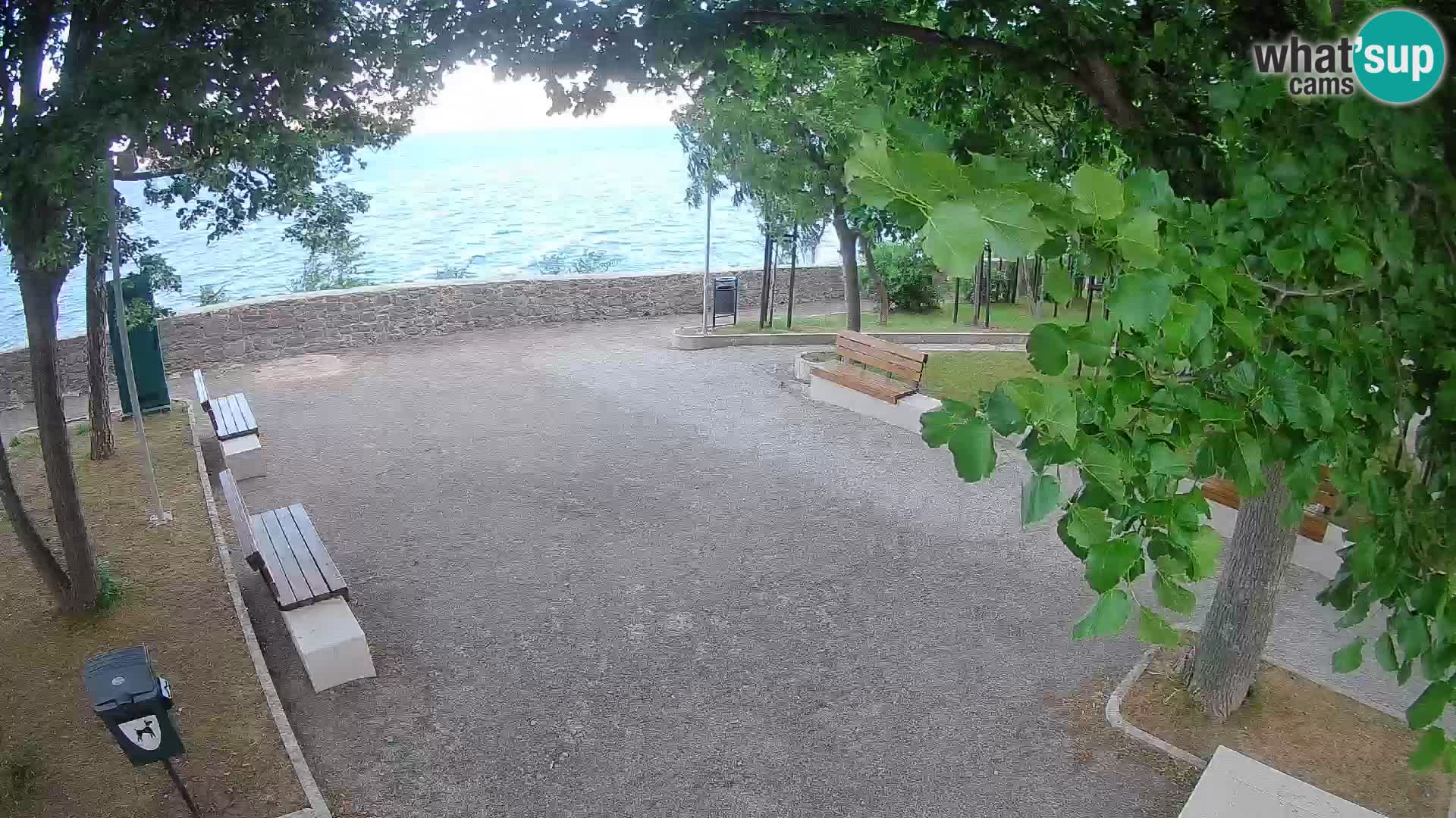 Senj Live Cam – Writers’ Park and the Velebit Channel