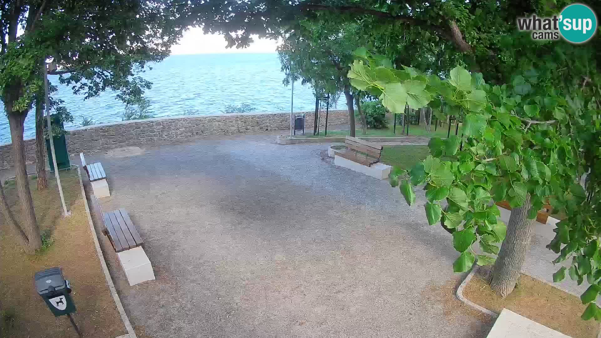 Senj Live Webcam – Schriftstellerpark und Velebit-Kanal