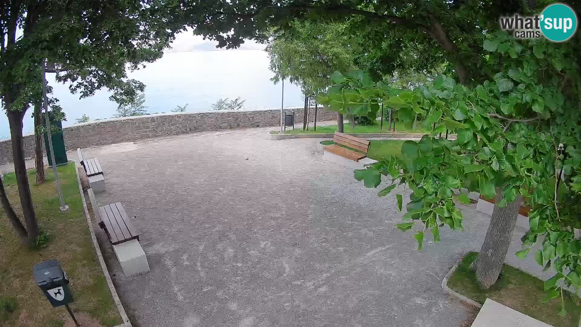 Senj Live Webcam – Schriftstellerpark und Velebit-Kanal