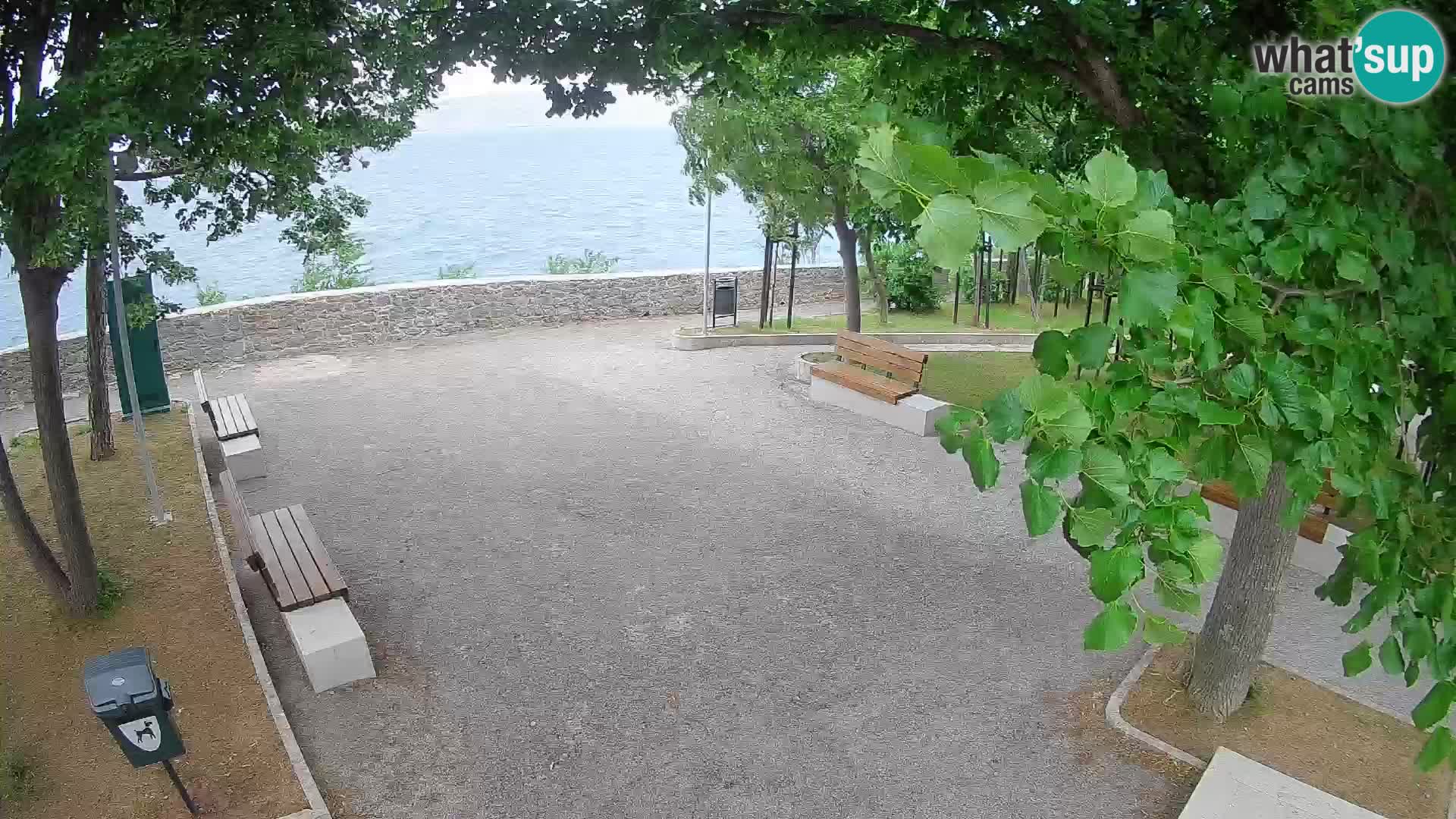 Senj Live Cam – Writers’ Park and the Velebit Channel