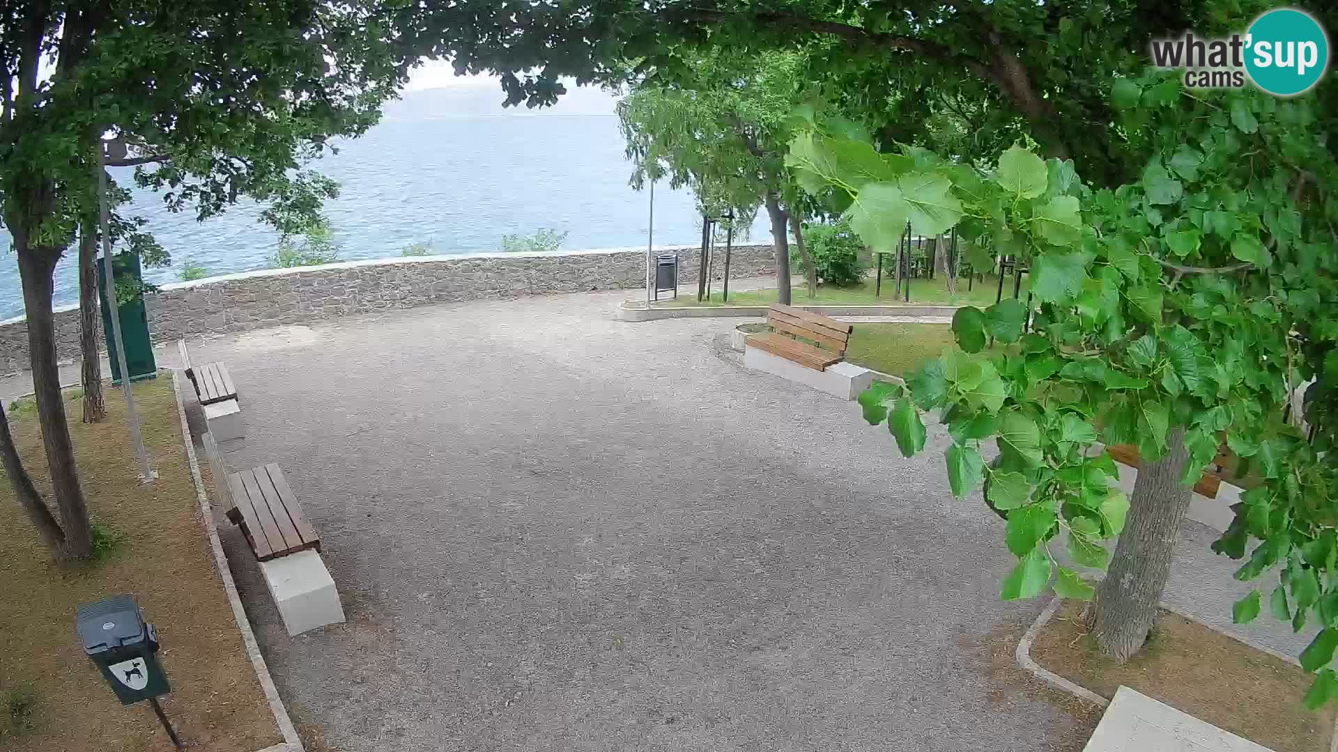Senj Live Webcam – Schriftstellerpark und Velebit-Kanal
