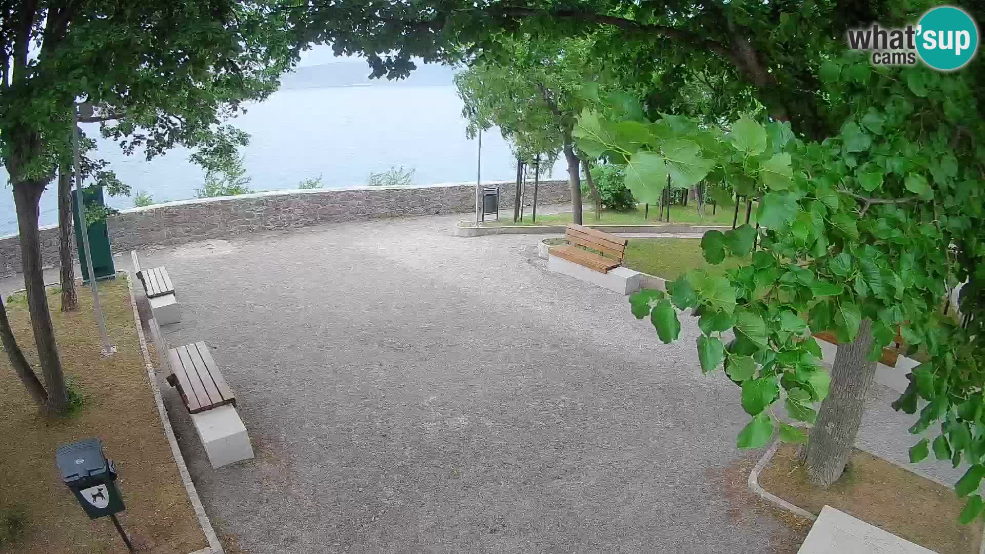 Senj Live Cam – Writers’ Park and the Velebit Channel