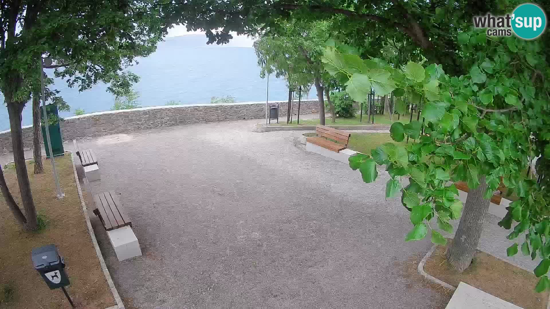 Senj Live Cam – Writers’ Park and the Velebit Channel