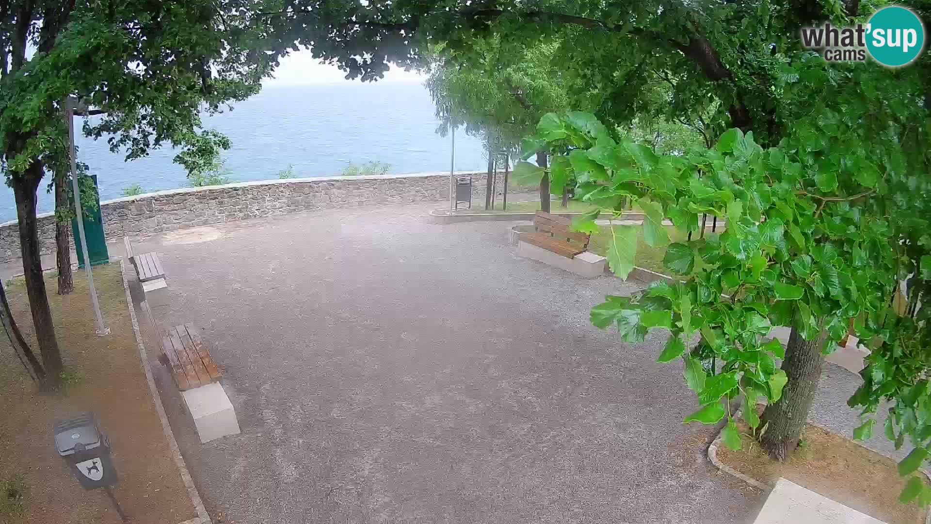 Webcam Senj en direct – Parc des Écrivains et canal du Velebit