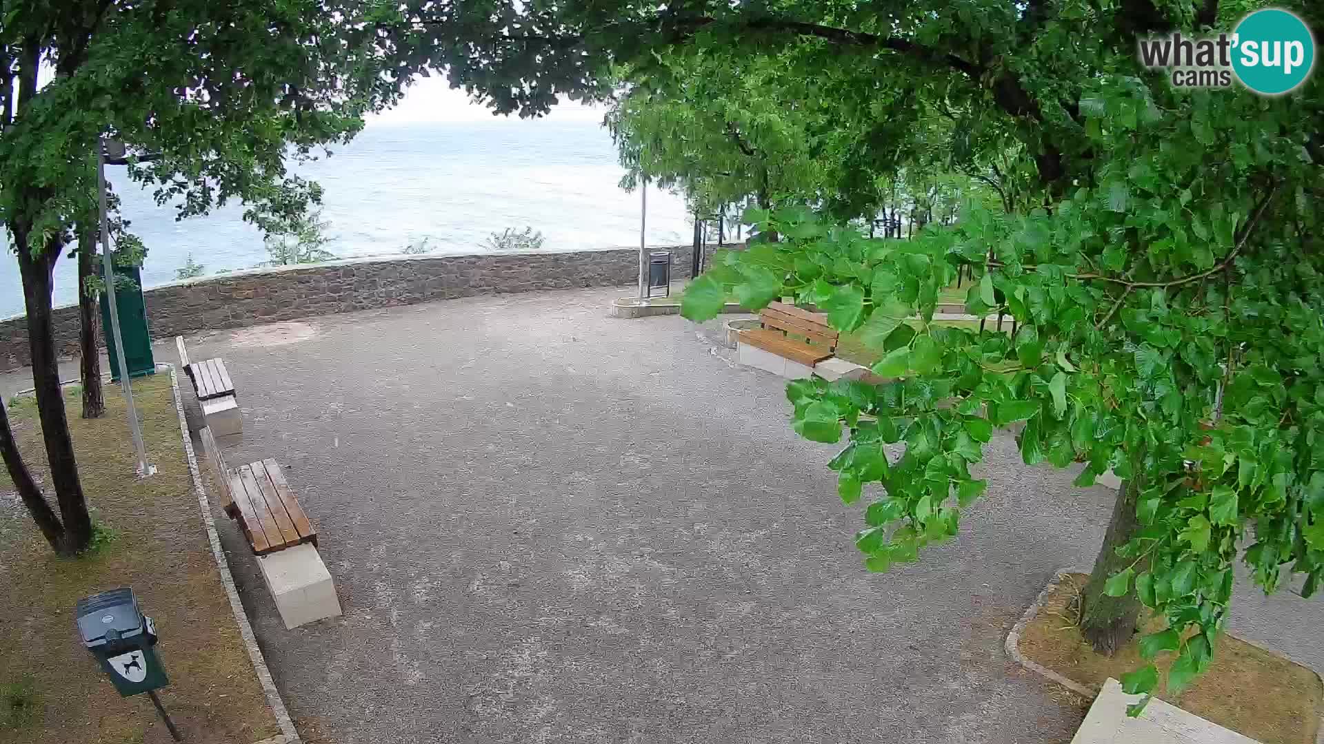 Webcam Senj en direct – Parc des Écrivains et canal du Velebit