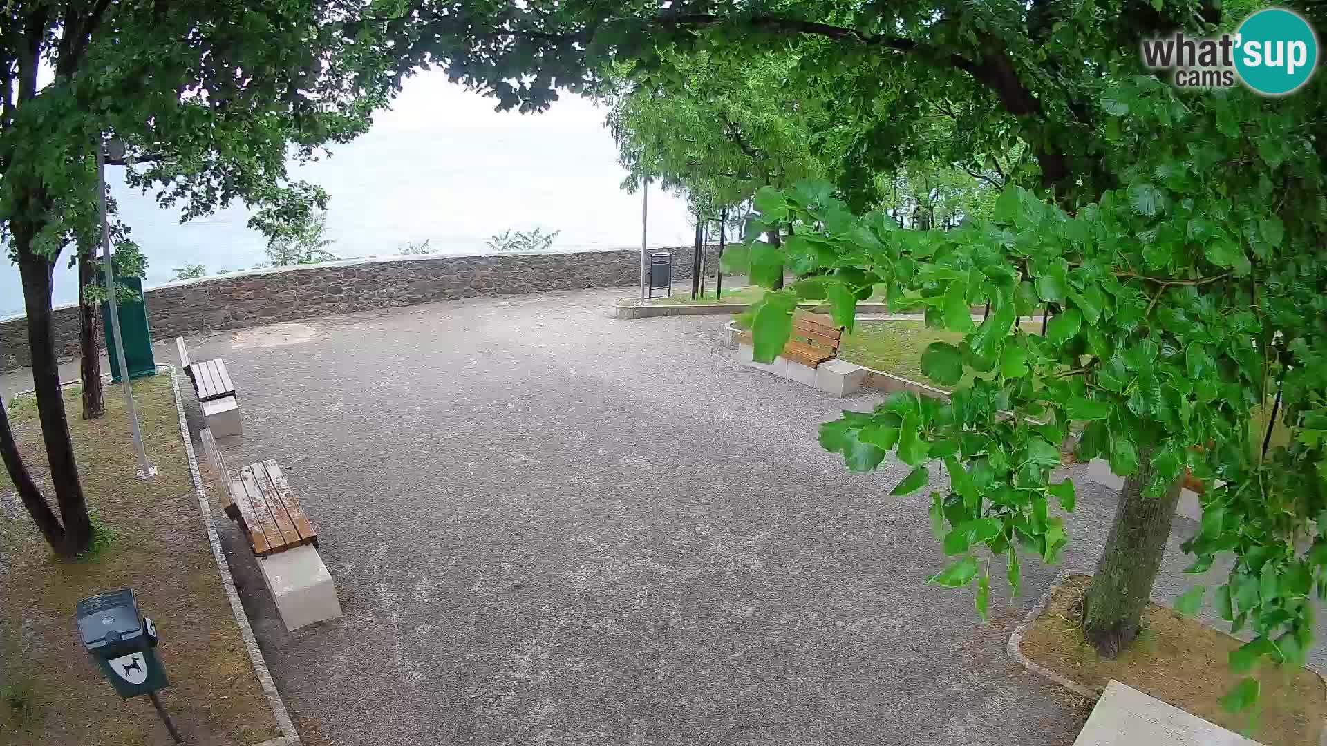 Senj Live Cam – Writers’ Park and the Velebit Channel