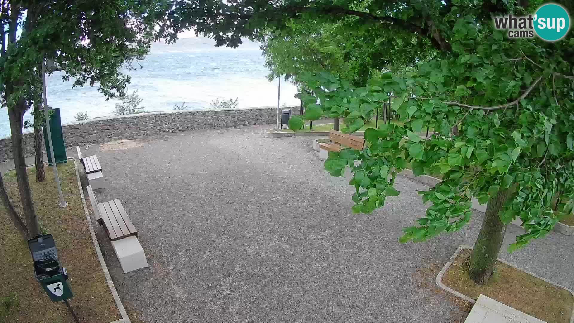 Senj Live Cam – Writers’ Park and the Velebit Channel