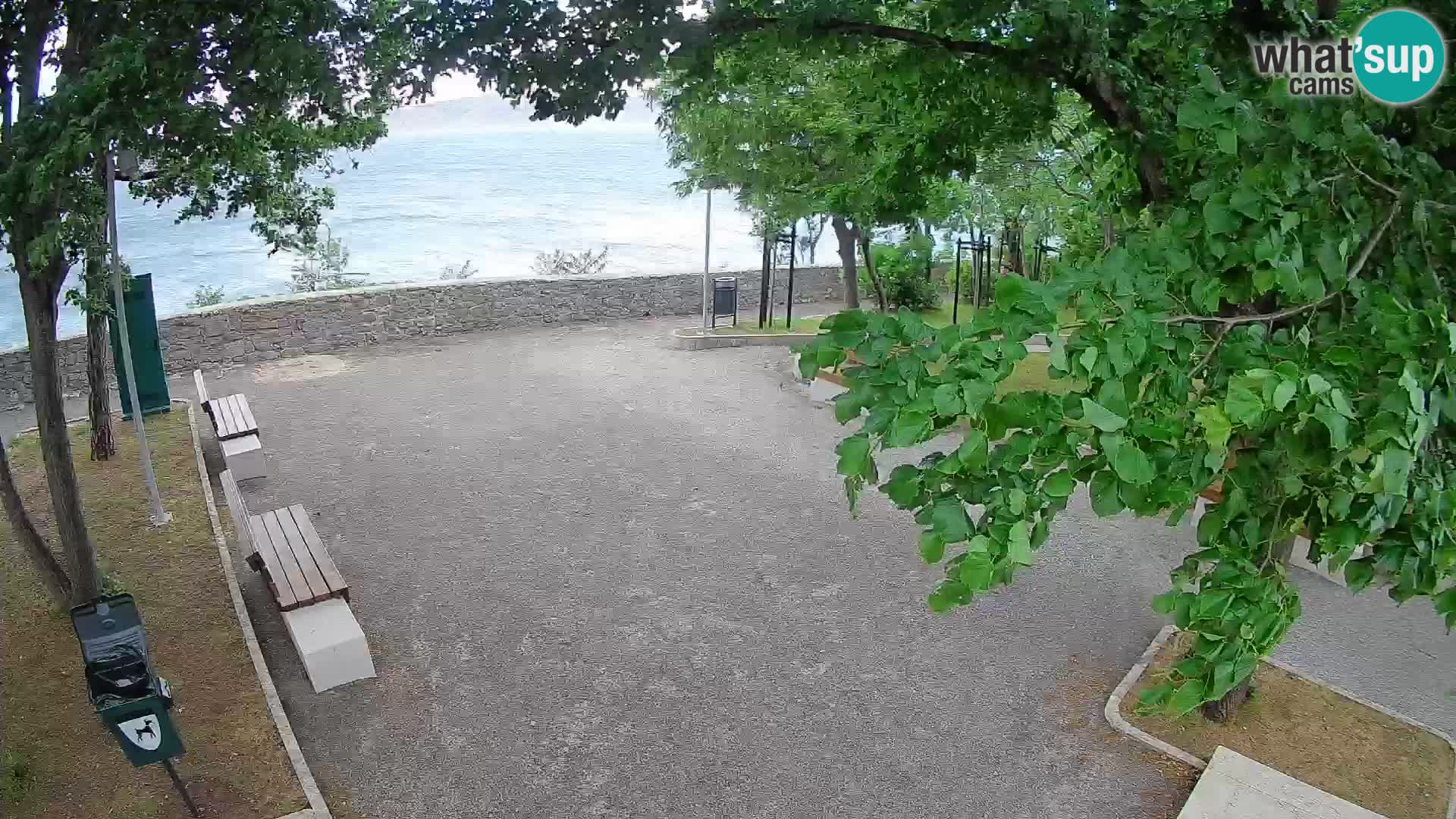 Senj Live Cam – Writers’ Park and the Velebit Channel