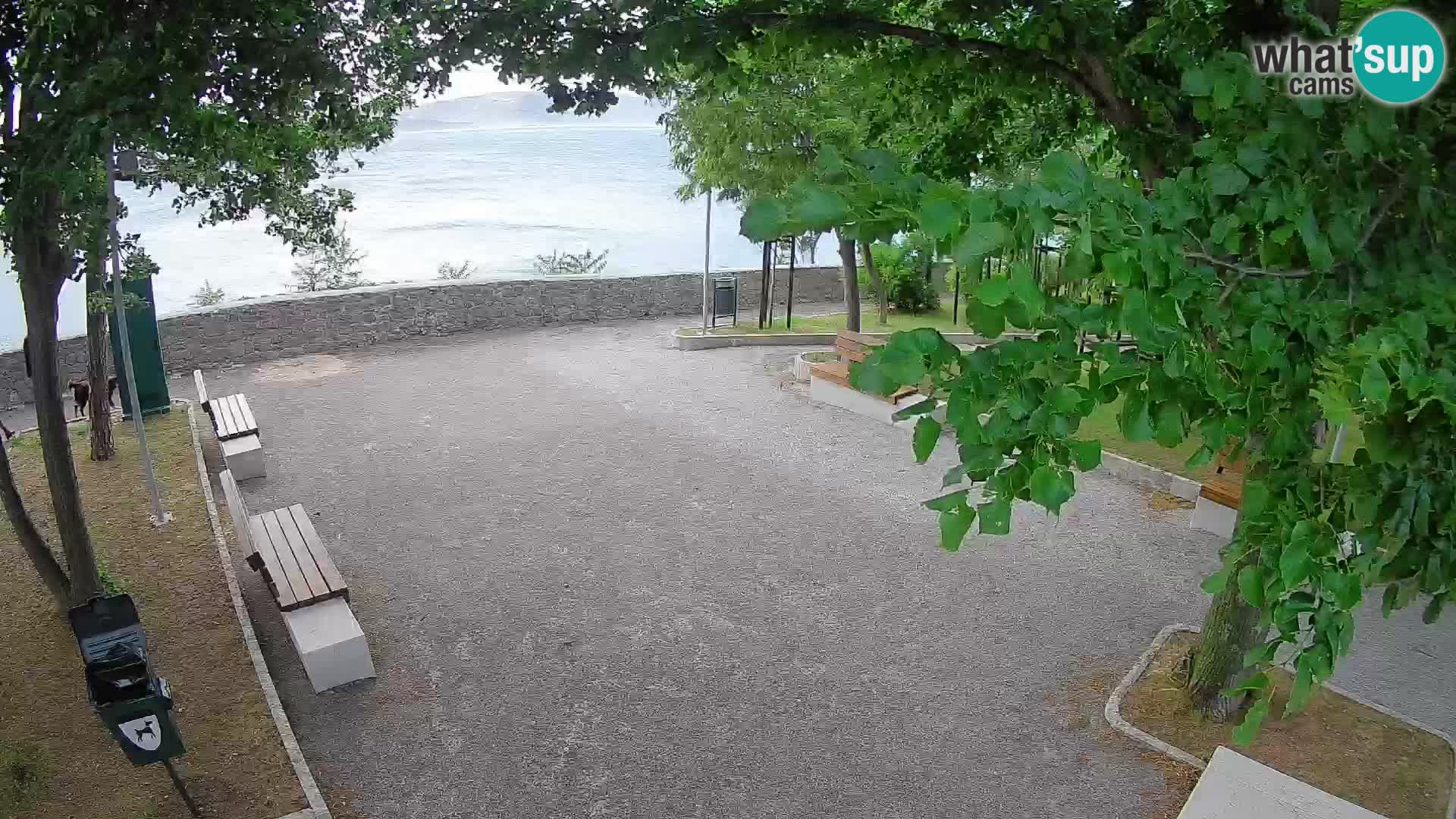 Senj Live Webcam – Schriftstellerpark und Velebit-Kanal