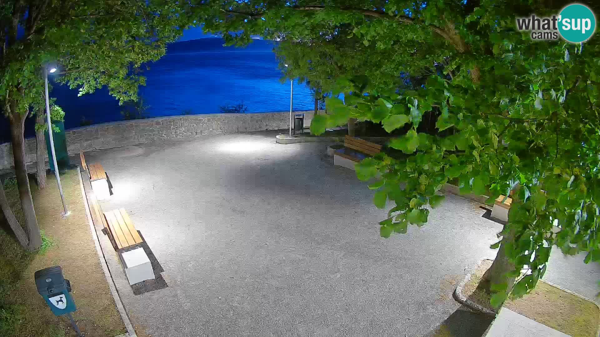 Senj Live Cam – Writers’ Park and the Velebit Channel